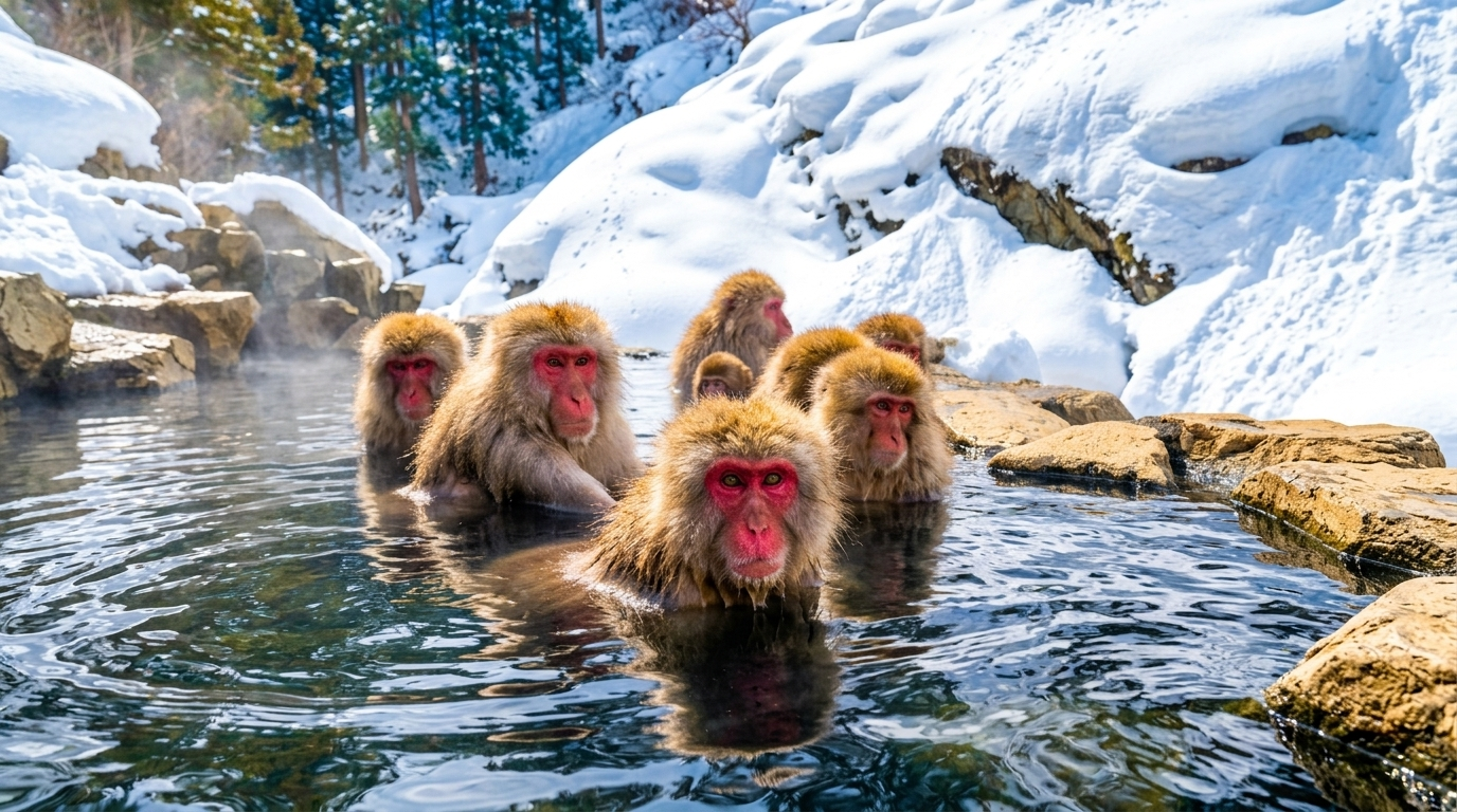 Snow Monkeys & Zenkoji Temple Day Trip from Shinjuku (Lunch Included)