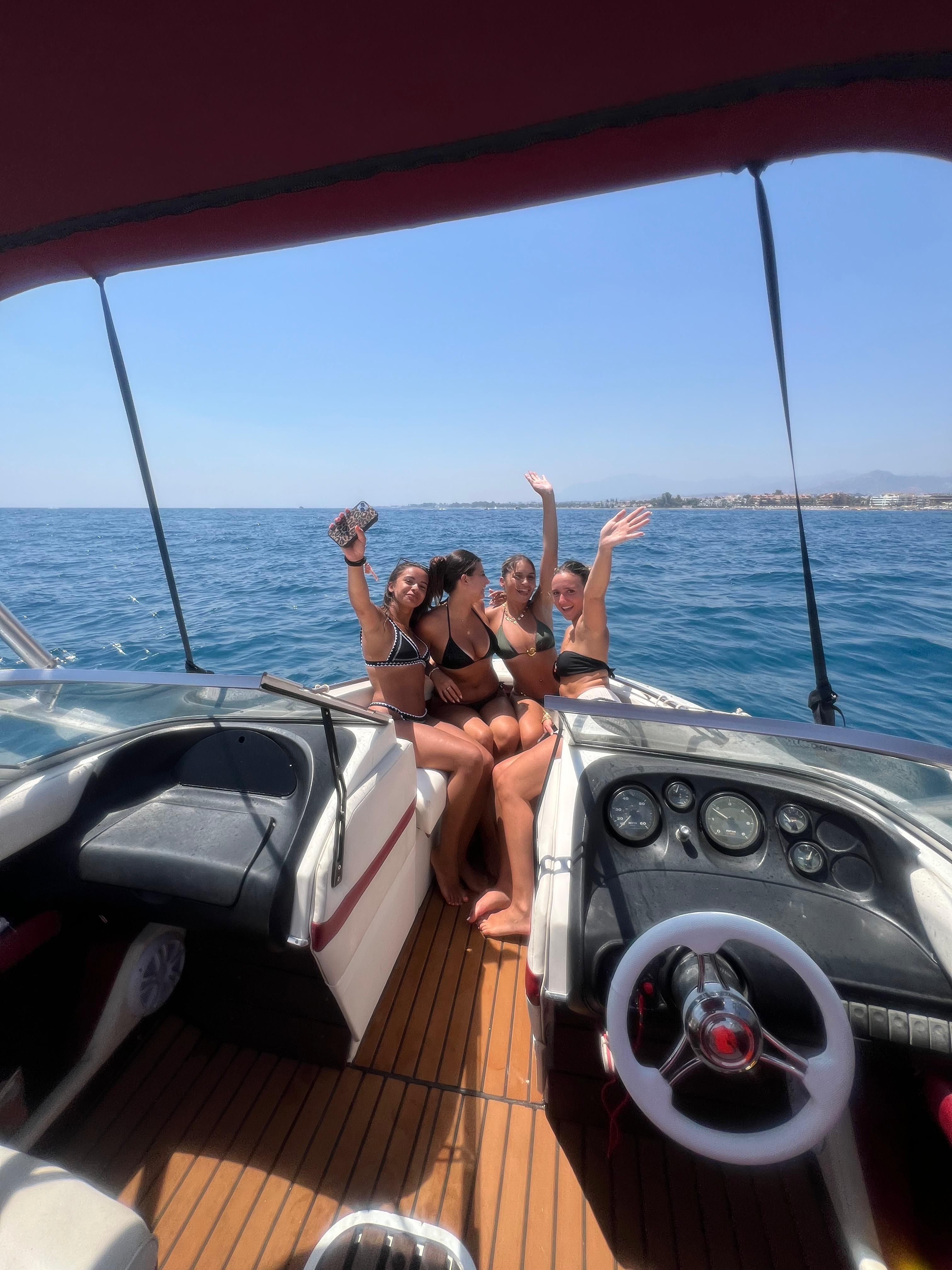 Puerto Banús Private Boat Charter: Dolphins, Wakeboard & Snorkel