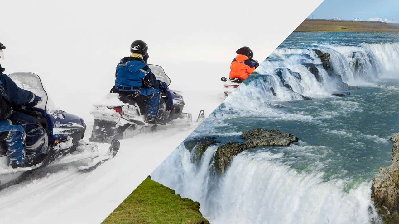 Super Jeep Golden Circle & Langjökull Glacier Snowmobile Expedition