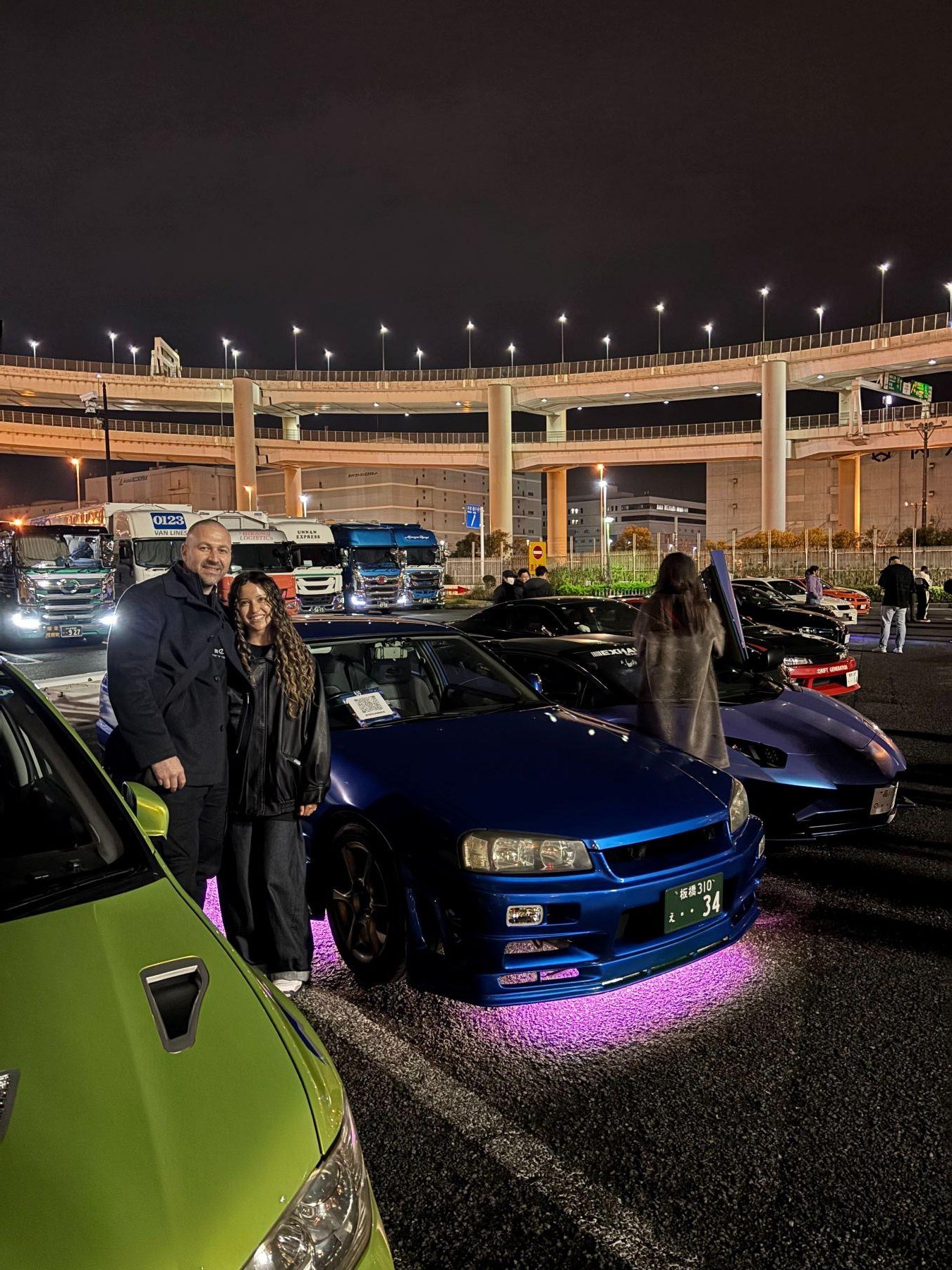 Tokyo: Private JDM R34 Skyline drive & Daikoku PA car meet