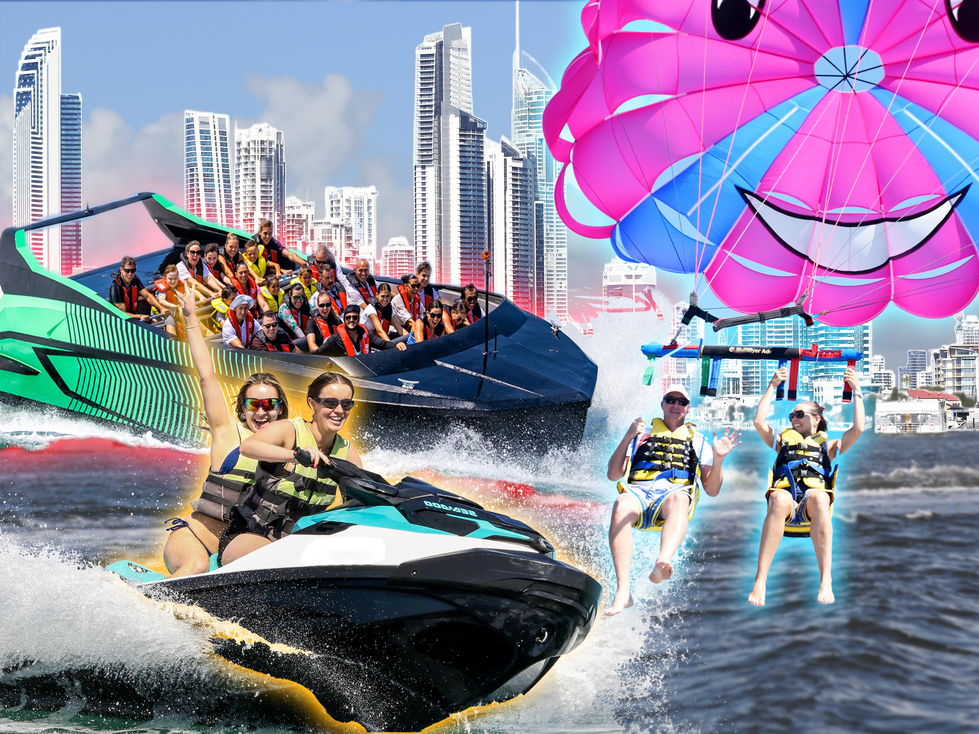 Triple Thrill Combo: Parasailing, Jetboat & Jet Ski Adventure