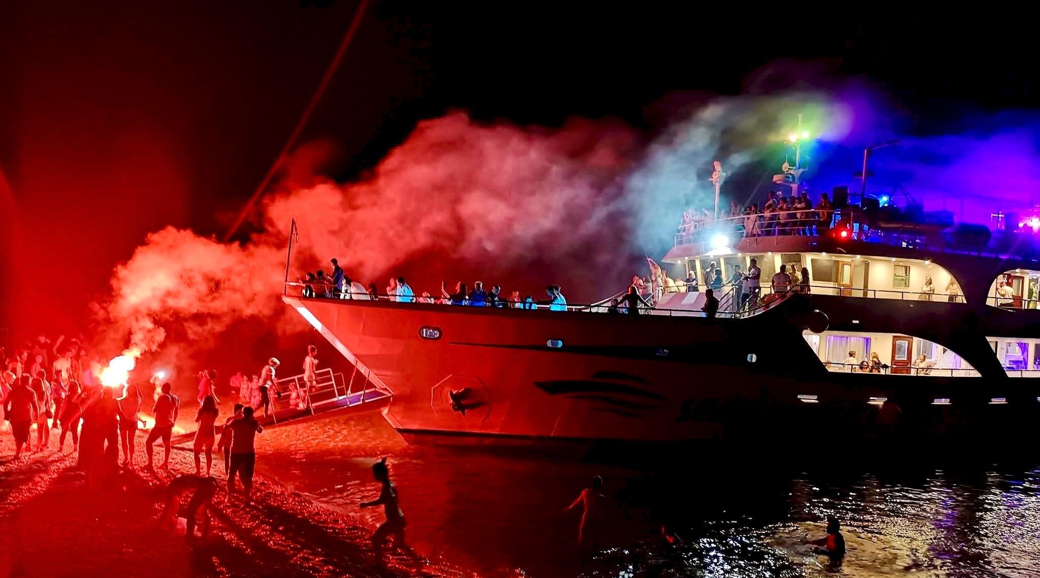 Lefkada White Boat Party with DJ and Fireworks