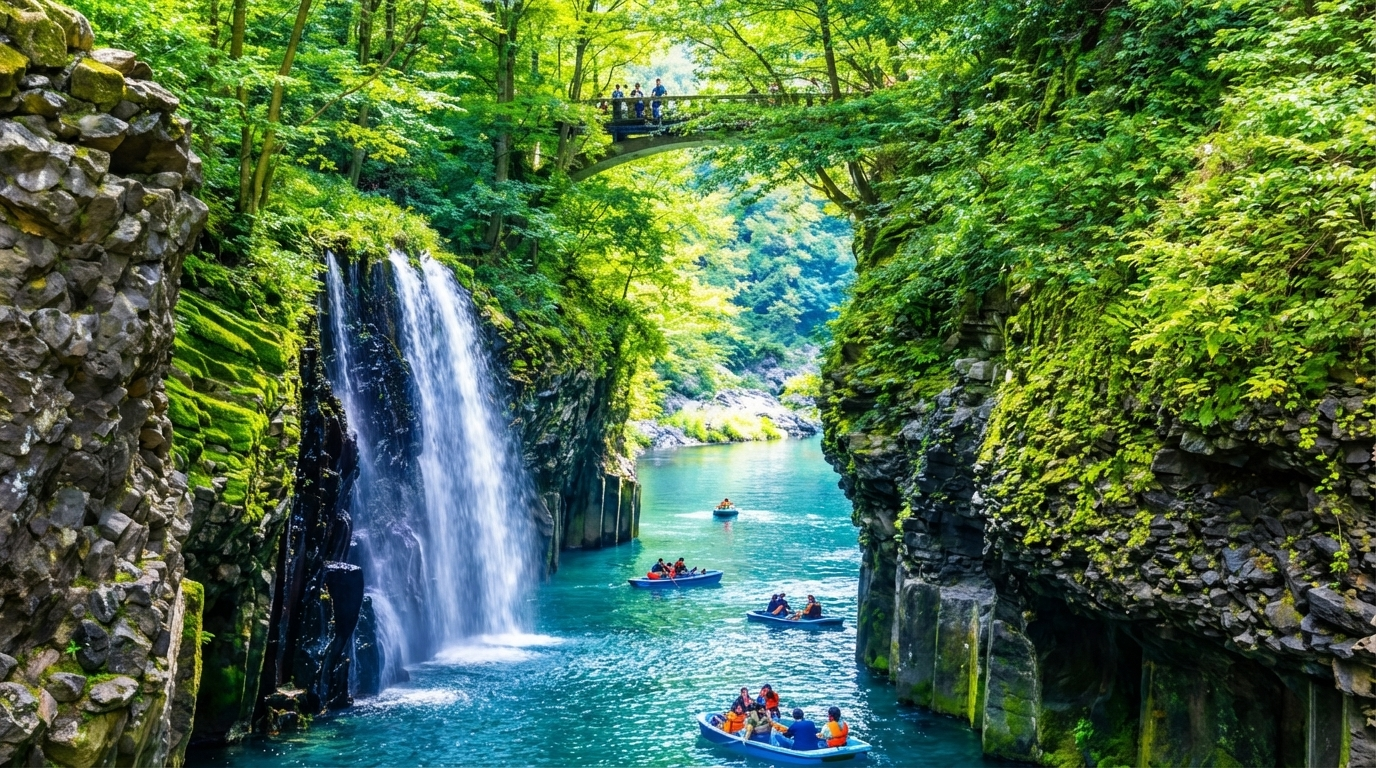 Mt. Aso Volcano & Takachiho Gorge Day Tour from Fukuoka