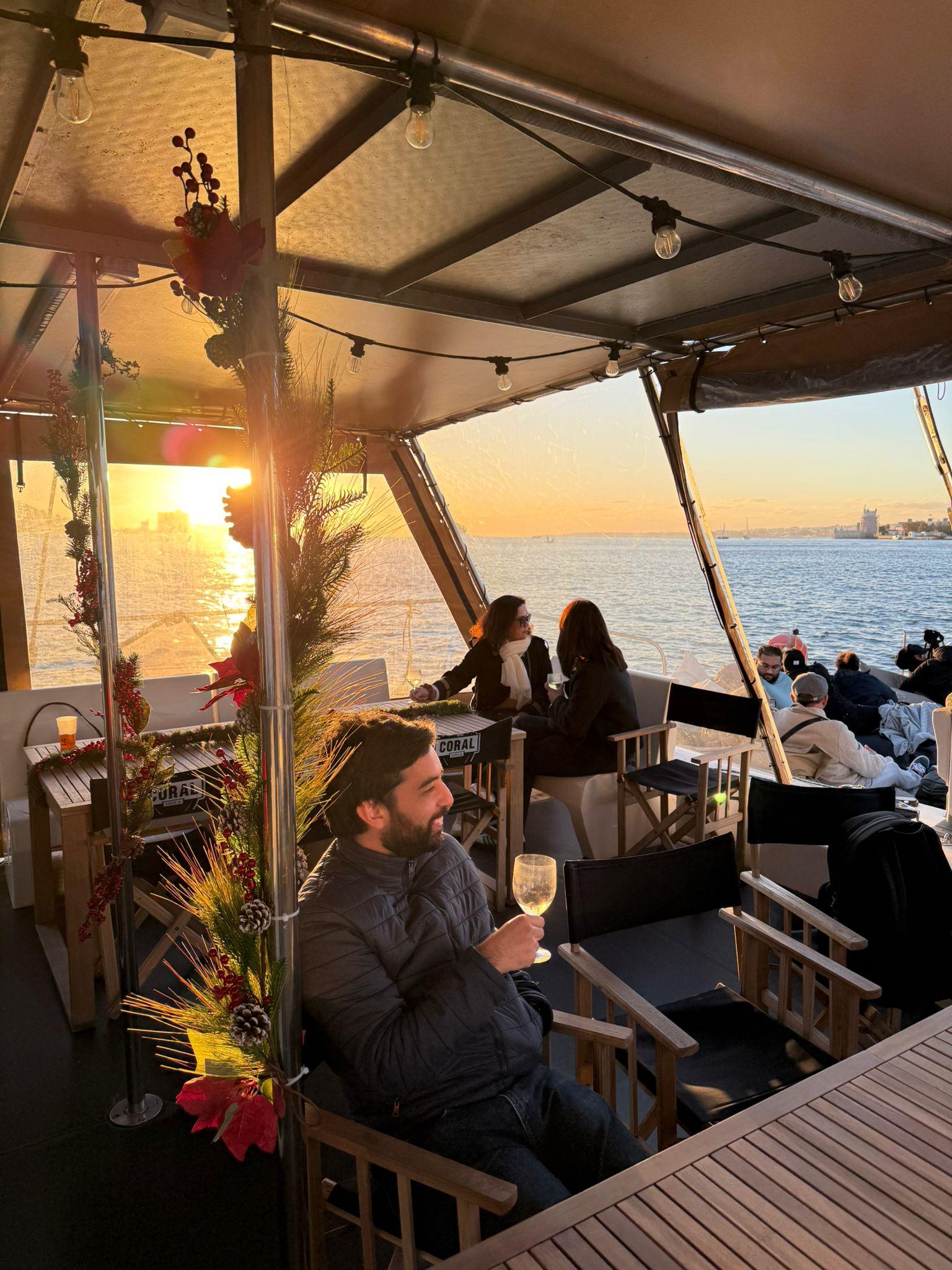 Lisbon Sunset Catamaran Cruise on the Tagus River