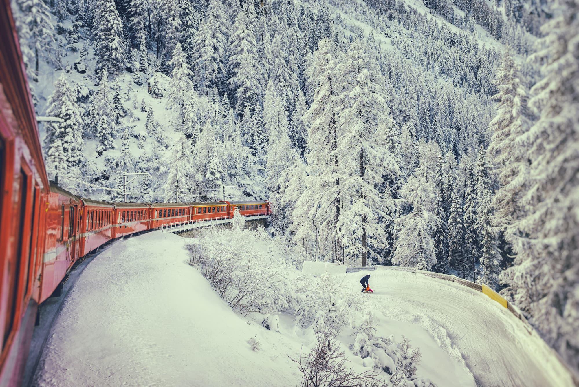Swiss Alps Bernina Express & St. Moritz Day Tour from Milan
