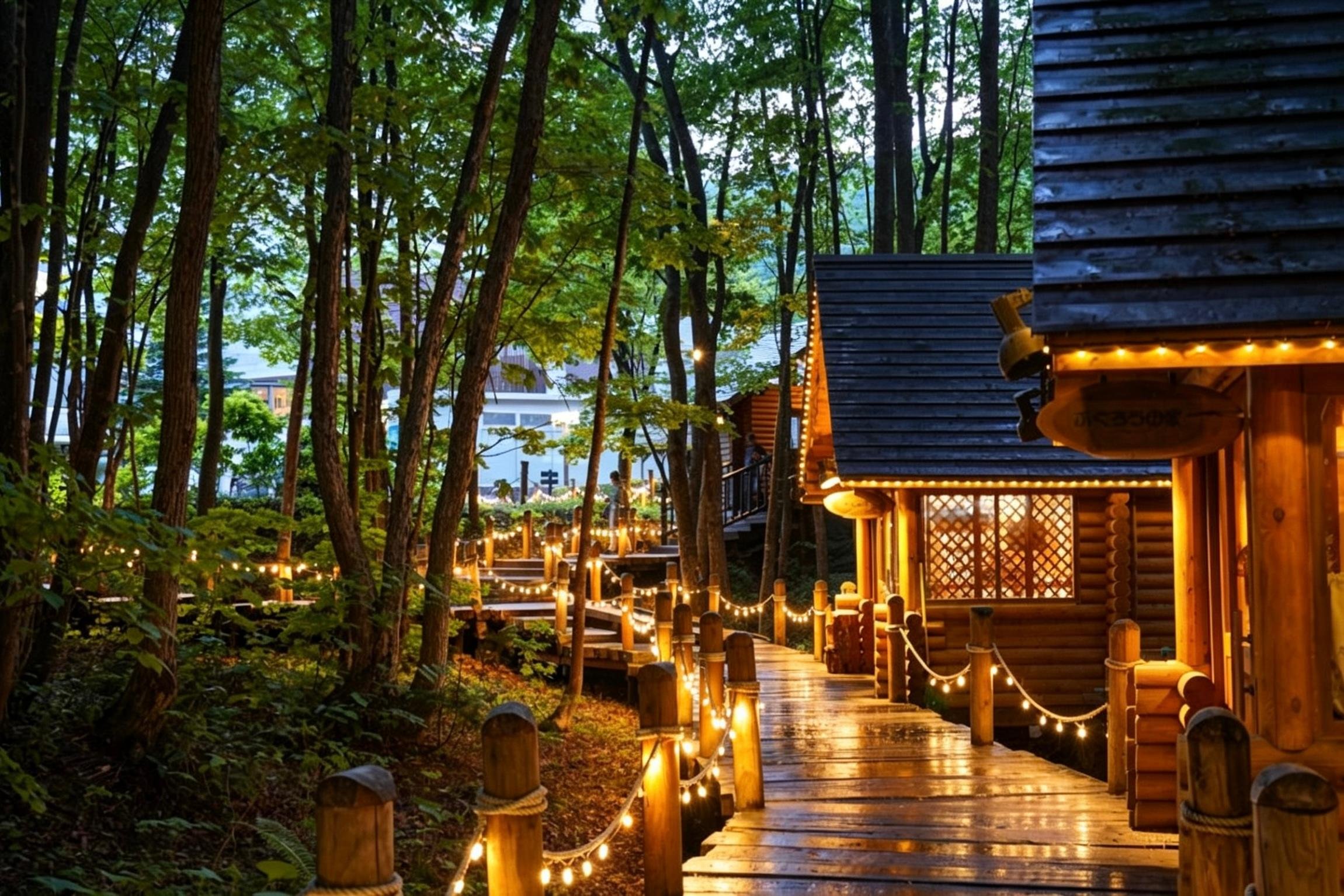 Evening Ningle Terrace & Blue Pond Small-Group Tour from Sapporo