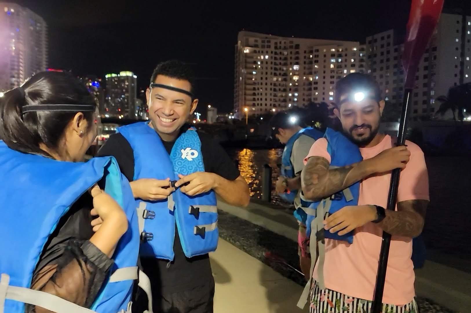 Miami Night Kayak Adventure with LED Lighting