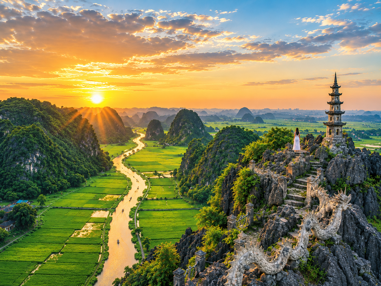 Ninh Binh Jeep Adventure: Trang An Grottoes, Bich Dong & Mua Cave