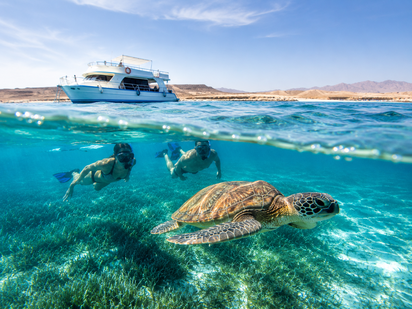 Marsa Mubarak Snorkeling with Sea Turtles & Lunch