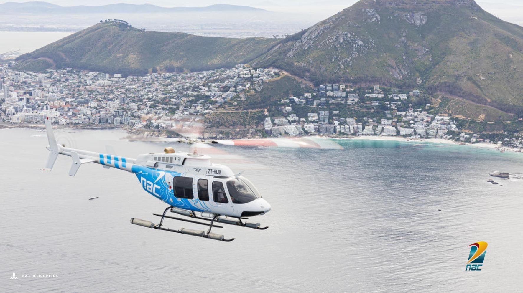 Cape Town Coastal Helicopter Flight with Champagne Welcome