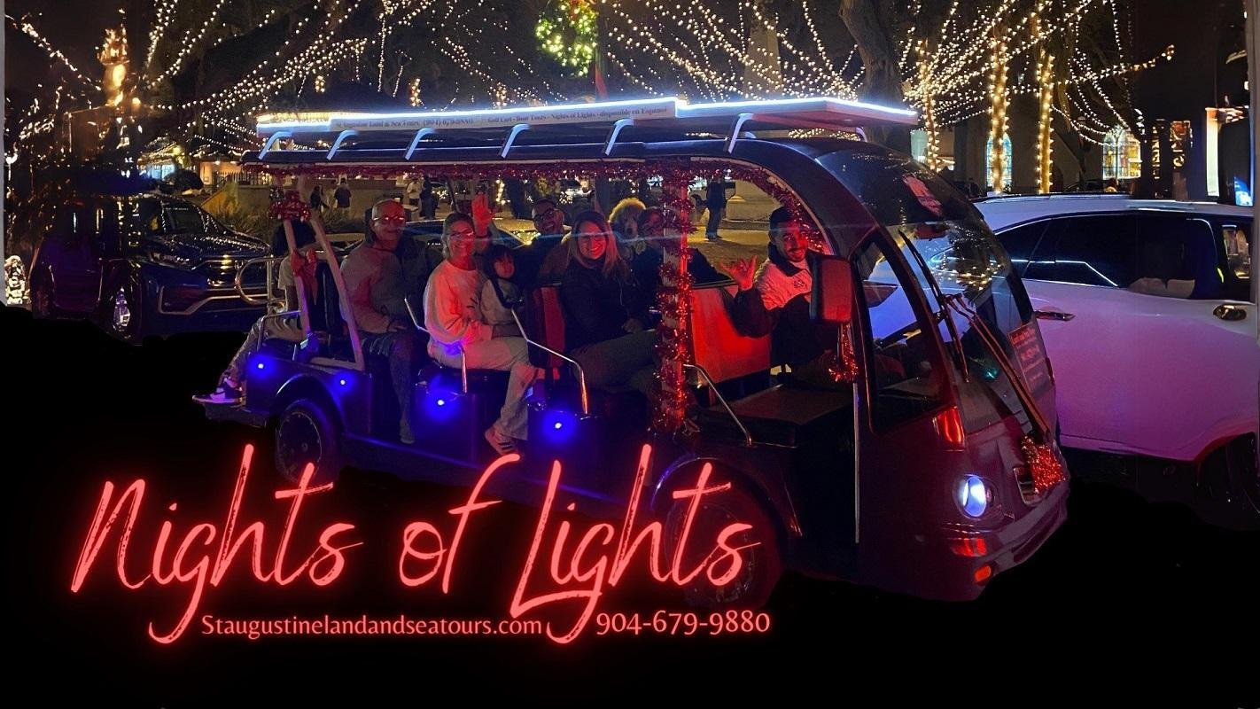 Nights of Lights Electric Cart Tour in St. Augustine