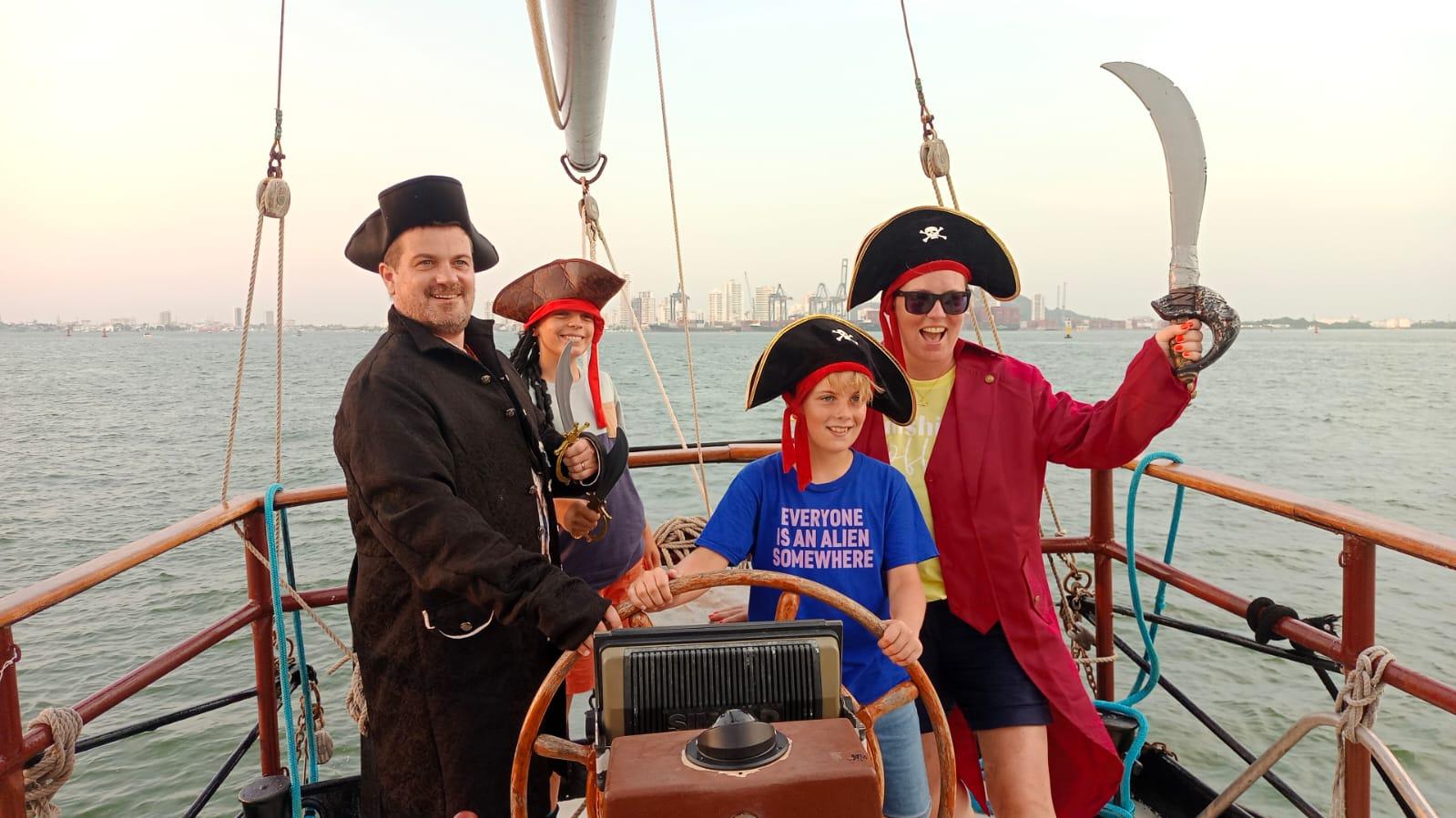 Cartagena Sunset Pirate Ship Cruise with Open Bar