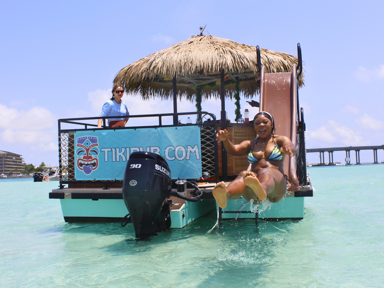 Crab Island Sandbar Cruise on a Floating Tiki Bar