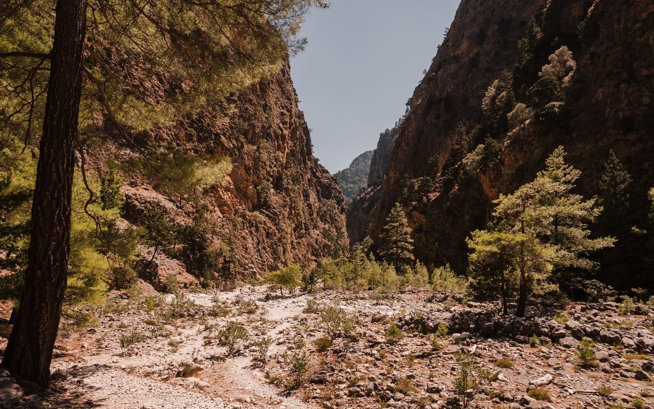 Samaria Gorge hike Crete — Xyloskalo descent, Iron Gates Sideroportes, kri-kri ibex, Agia Roumeli Libyan Sea — image 66