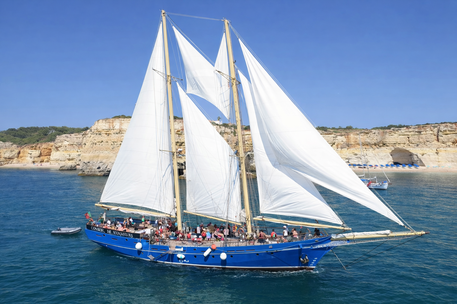 Algarve Coastal Sailing Adventure with Cave Exploration