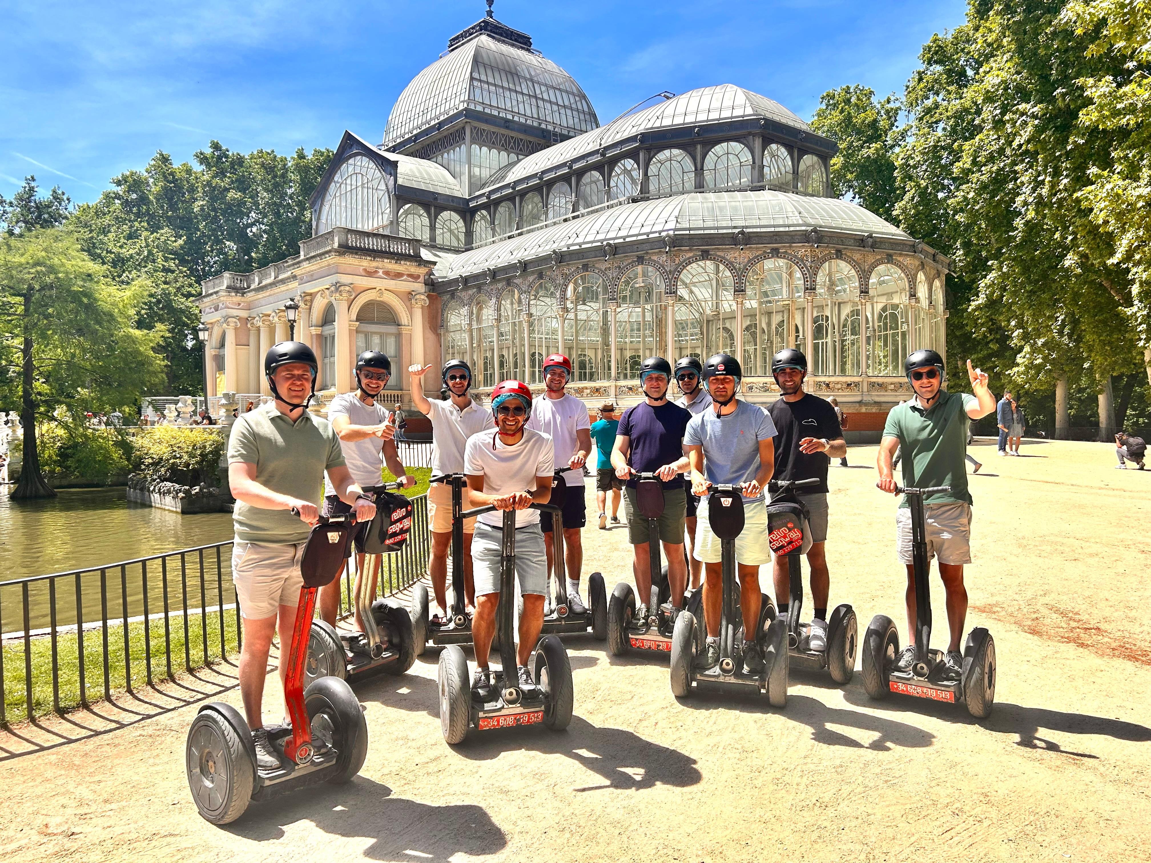 Retiro Park segway tour — Crystal Palace (Palacio de Cristal) iron-and-glass exhibition hall in Madrid