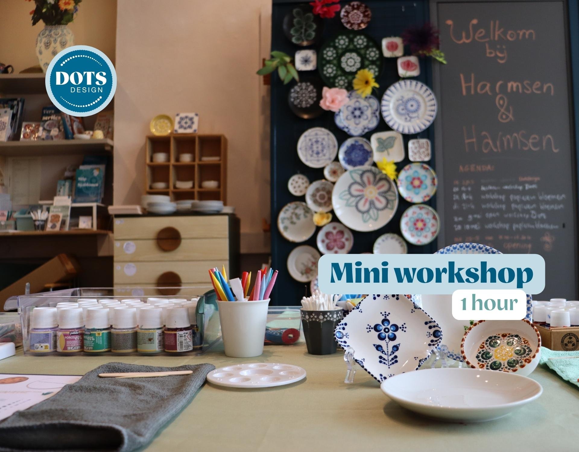 Delft Porcelain Painting Workshop with DotsDesign Sisters