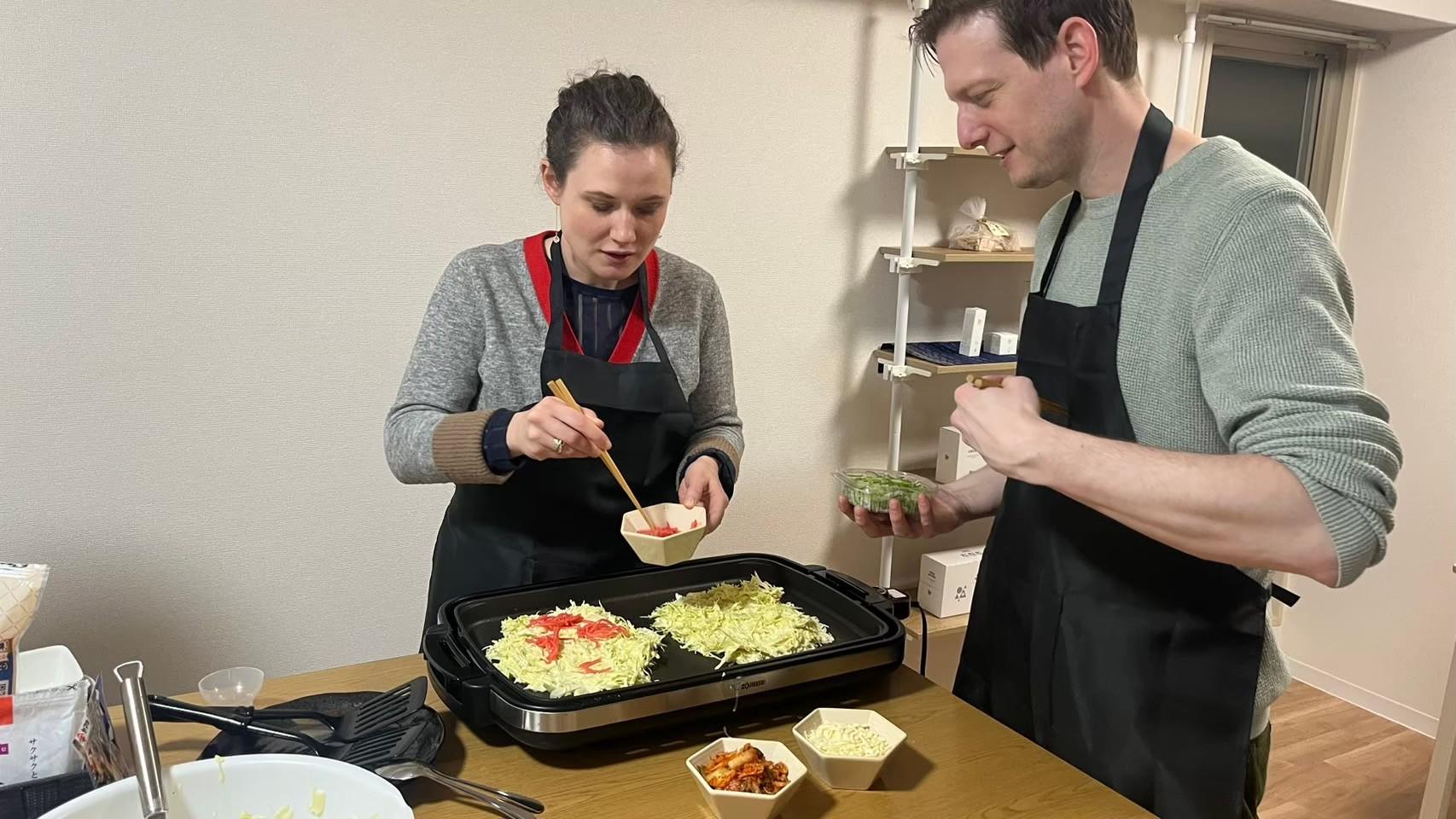 Osaka : Cooking Class Okonomiyaki & Takoyaki course in Nanba