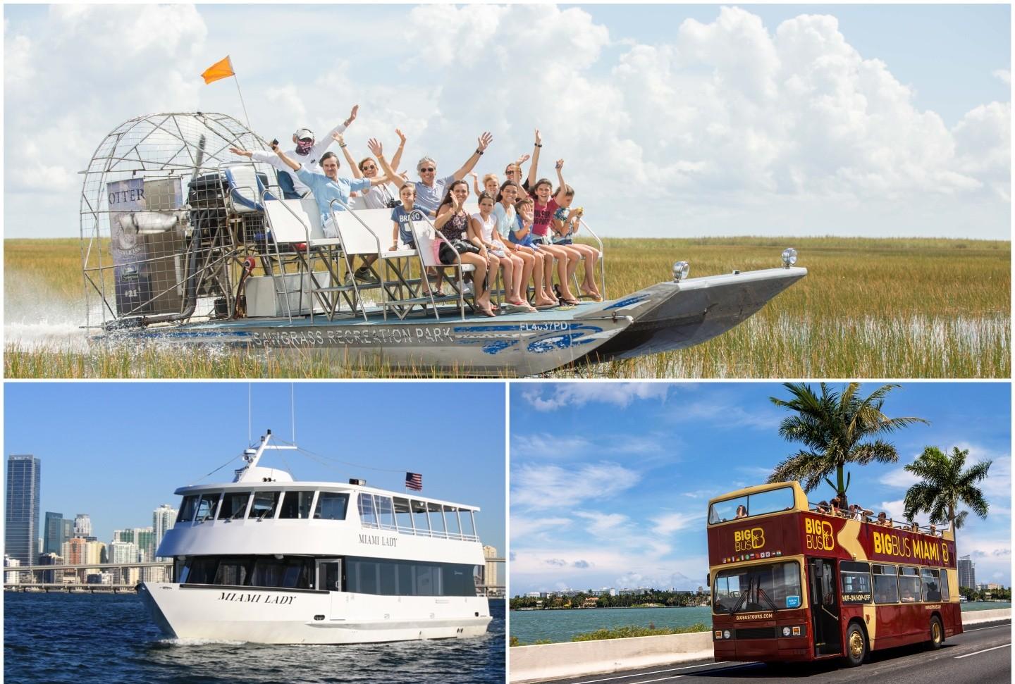 Miami Ultimate 3-in-1: Everglades, Bay Cruise & City Bus