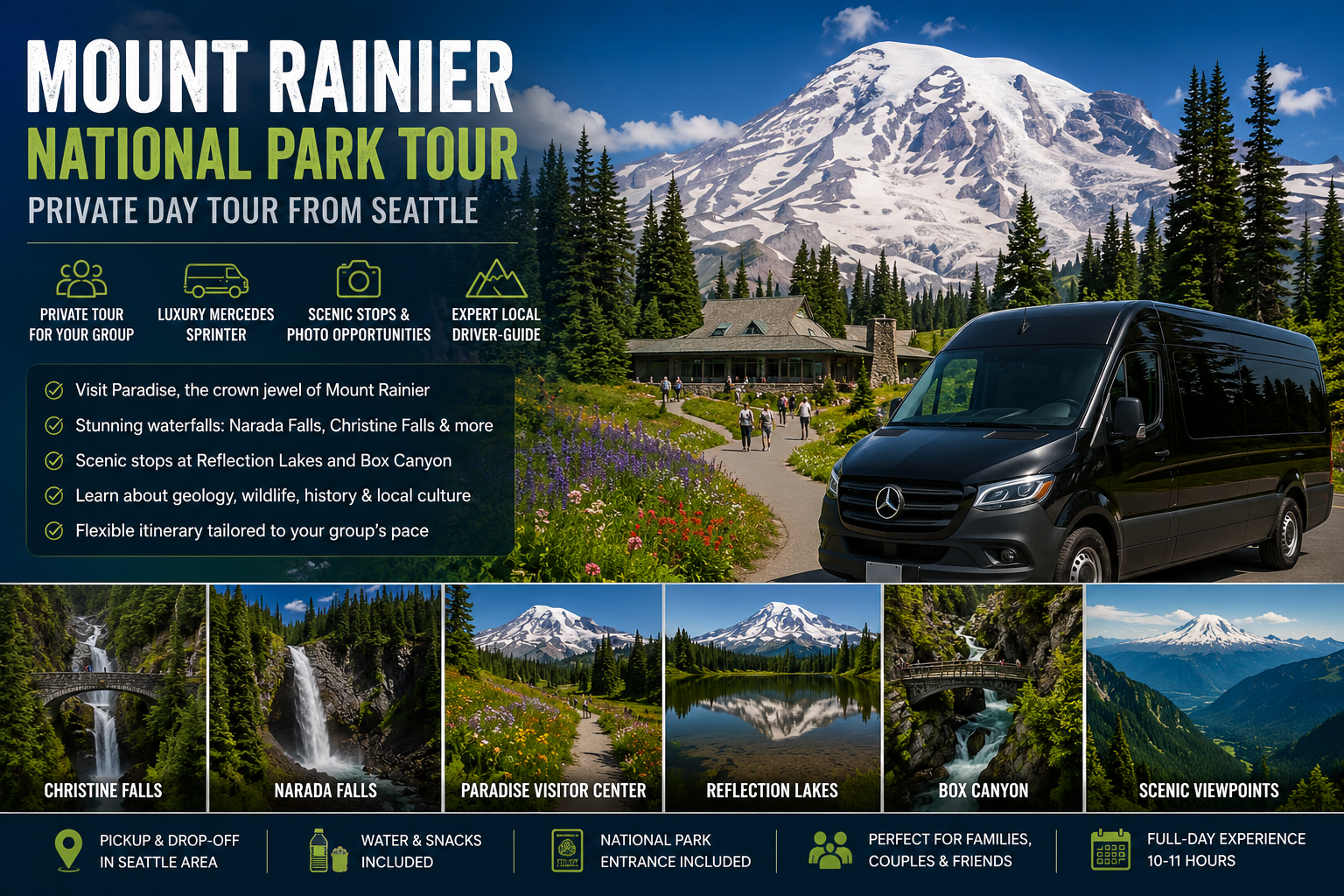 Private Full-Day Mount Rainier National Park Tour from Seattle
