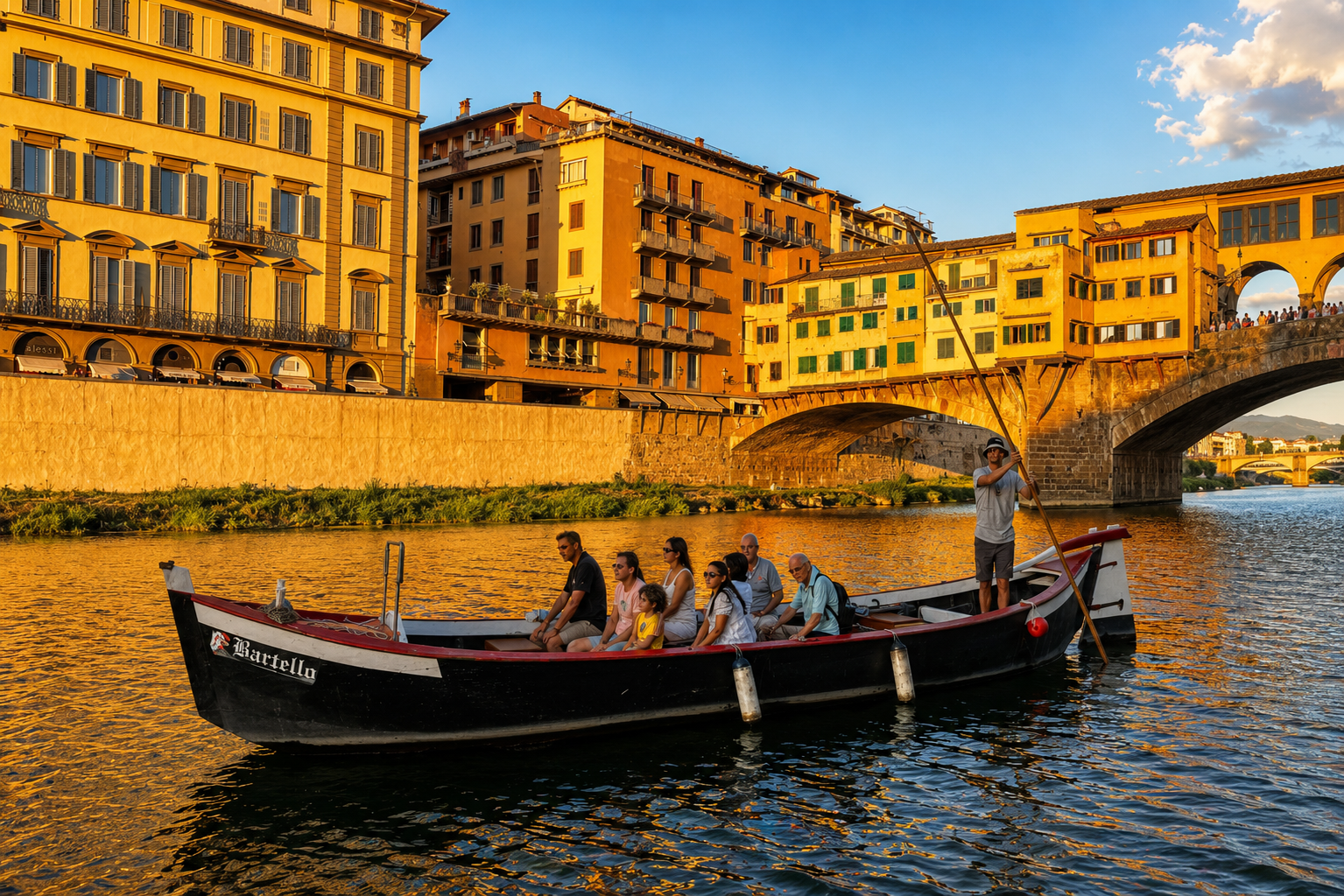 Arno River Sunset Cruise with Wine & Aperitivo