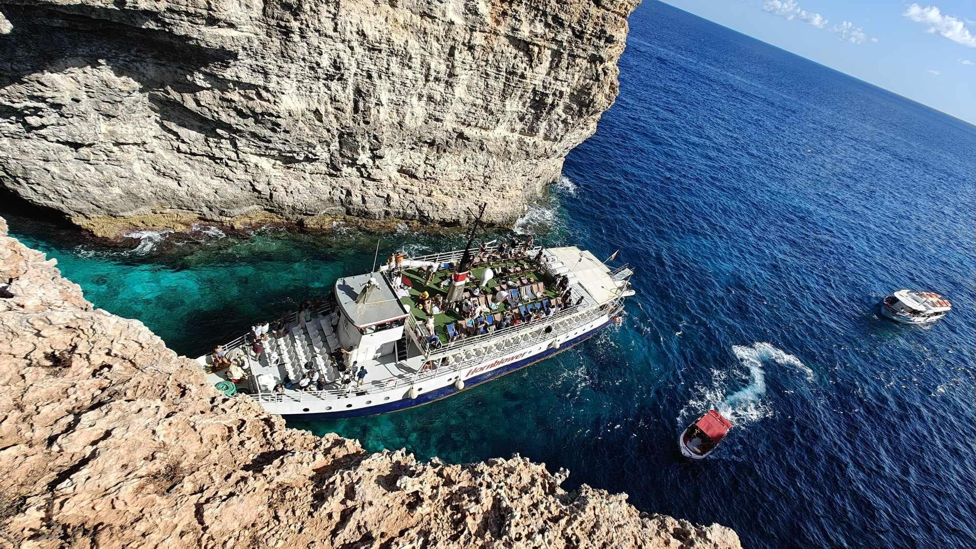 Full-Day Comino Blue Lagoon, Gozo, and Sea Caves Boat Cruise