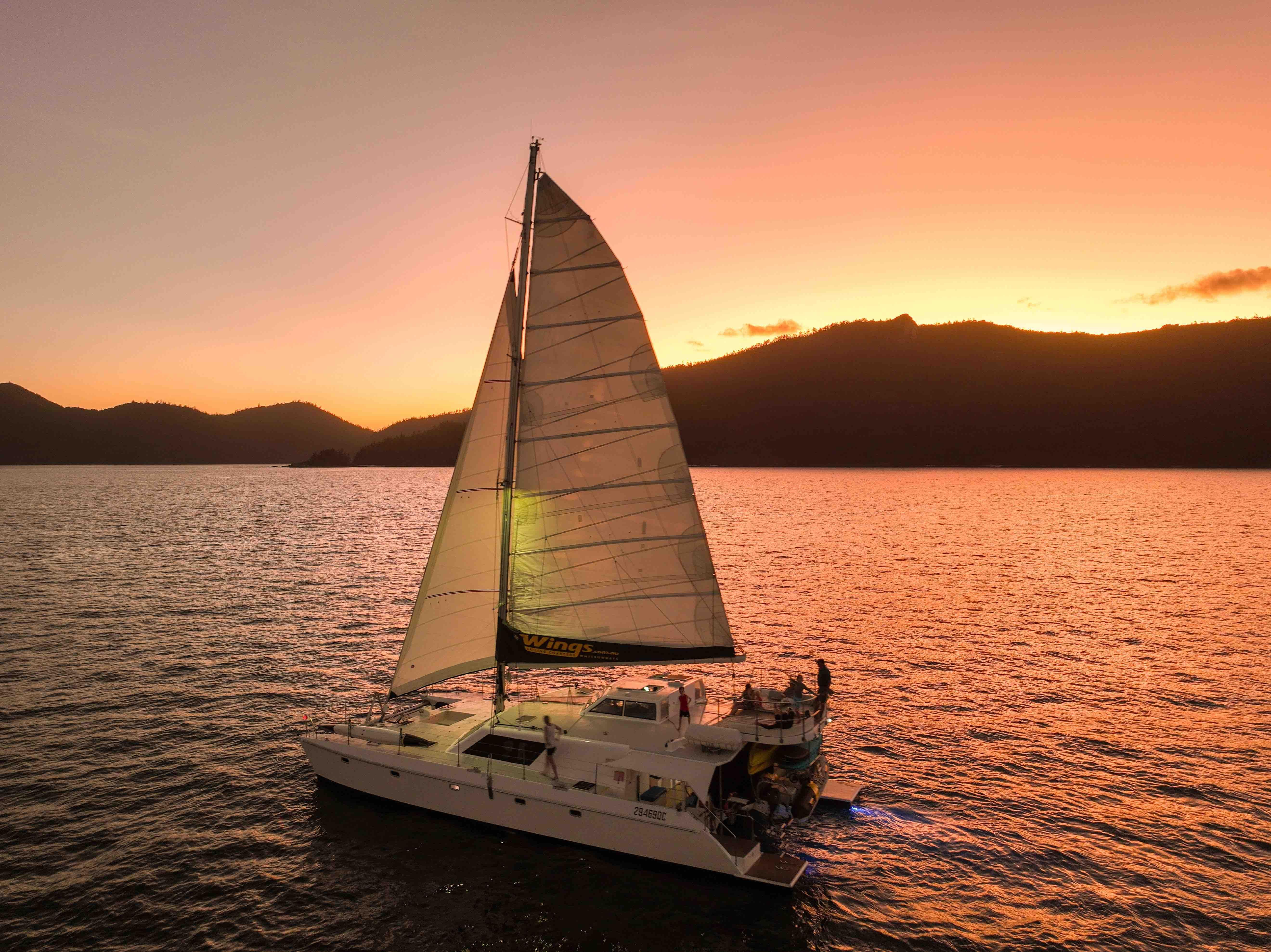 Airlie Beach BYO Sunset Catamaran Cruise aboard SV Wings III