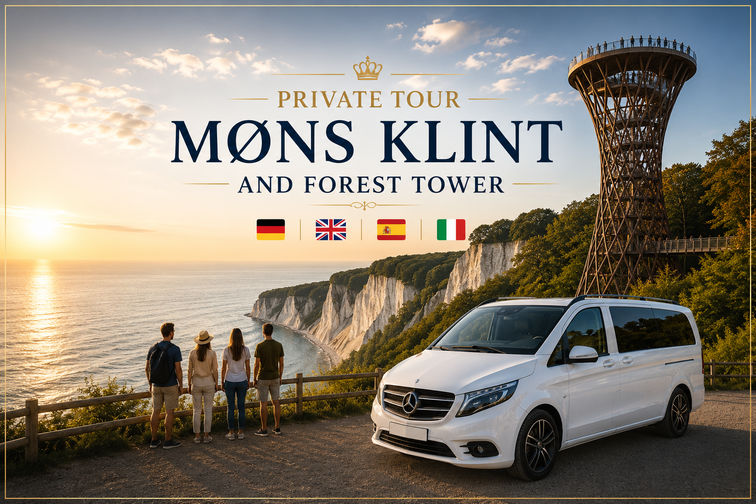 Møns Klint Cliffs & Forest Tower Private Day Trip from Copenhagen
