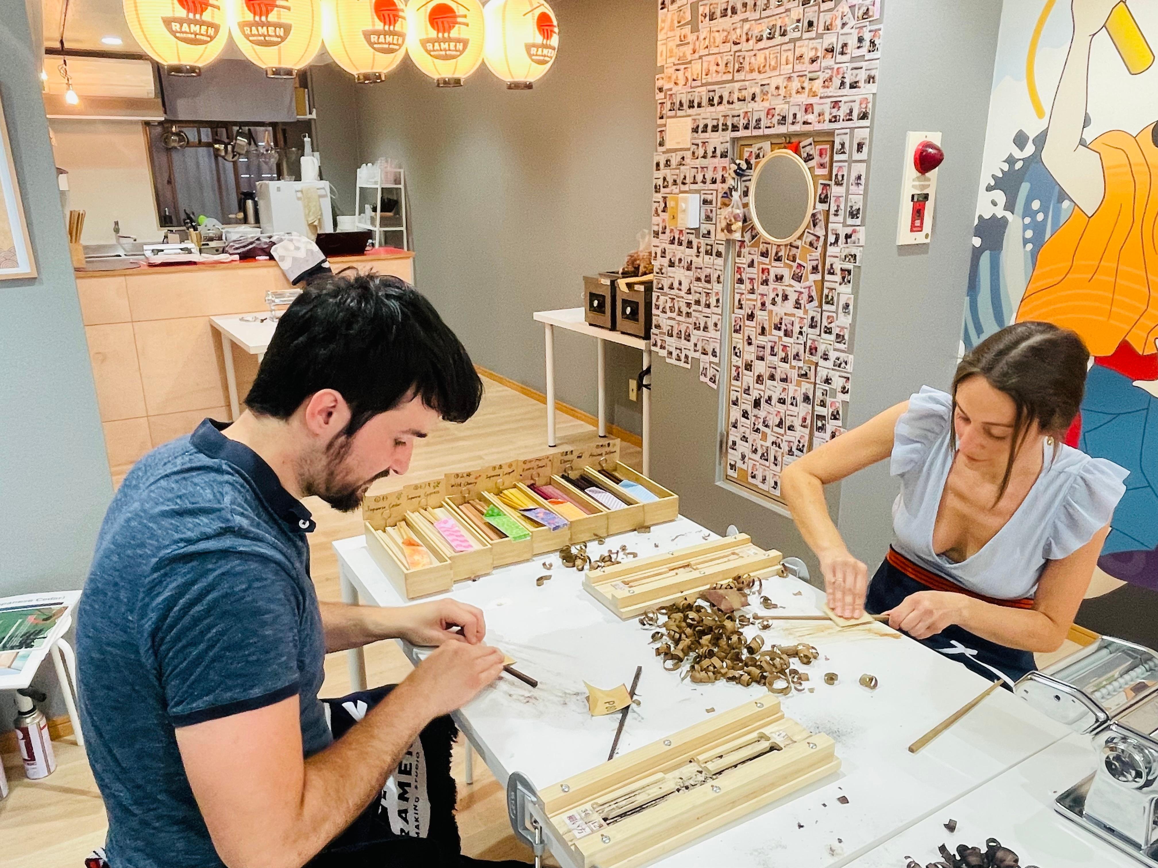 Osaka Castle Area Chopstick-Making Workshop with Souvenir
