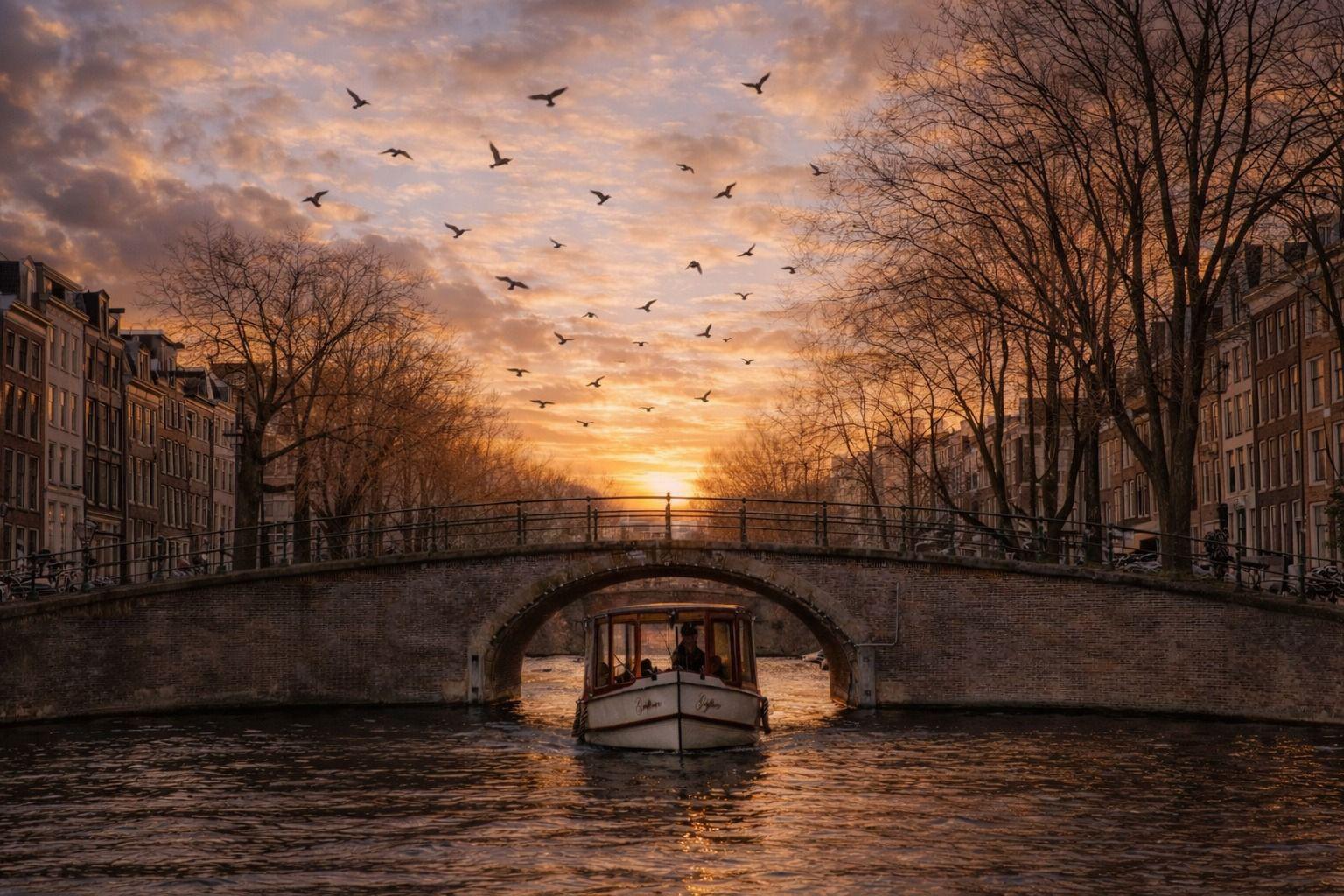 Amsterdam Evening Canal Cruise with Onboard Bar
