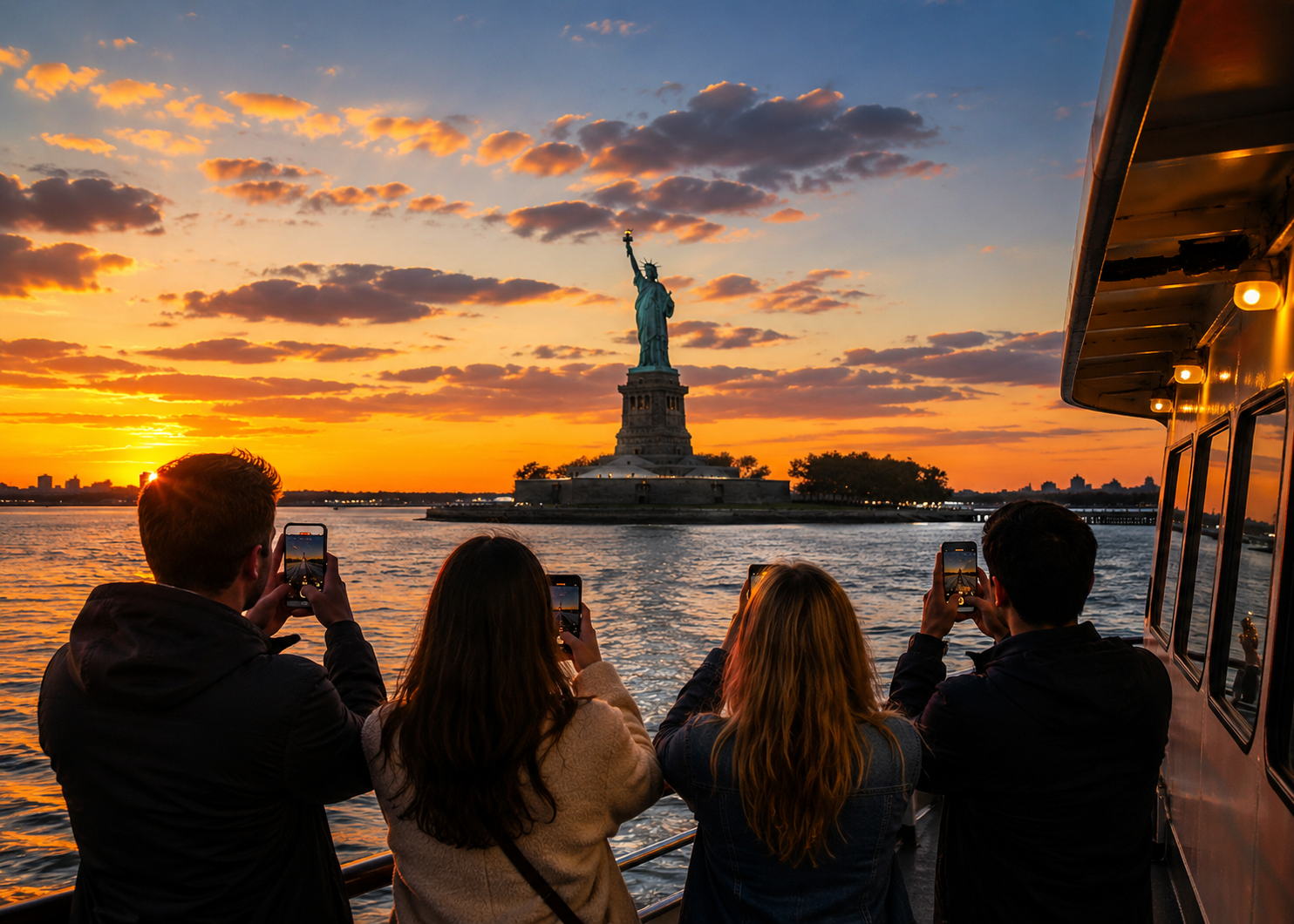 Sunset & Night Skyline Cruise with Statue of Liberty Views