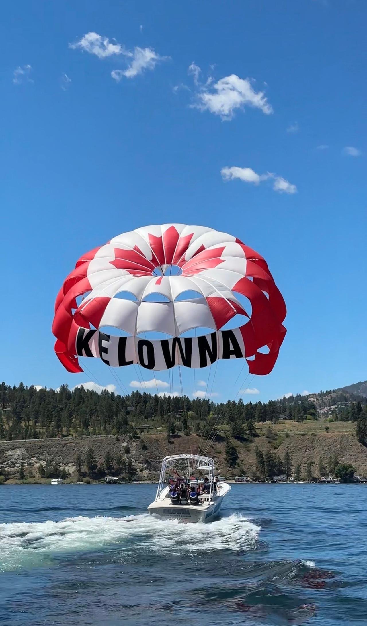 Kelowna Morning Discount Parasailing Experience