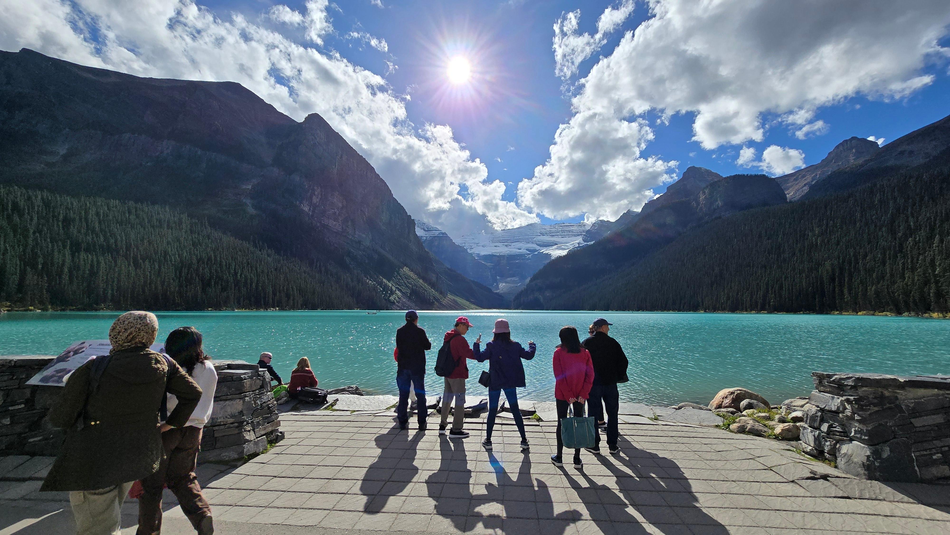 Lake Louise shuttle tour — glacial turquoise lake below Victoria Glacier in Banff National Park — image 2
