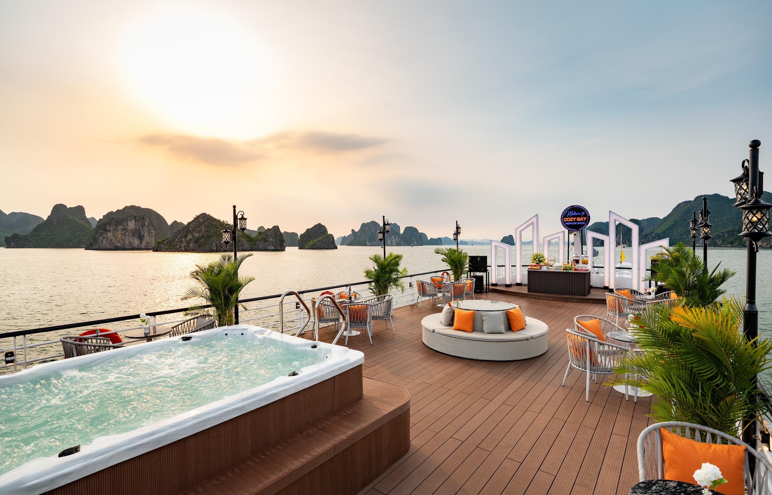 Halong Bay Luxury Day Cruise: Caves, Kayaking & Sunset Party