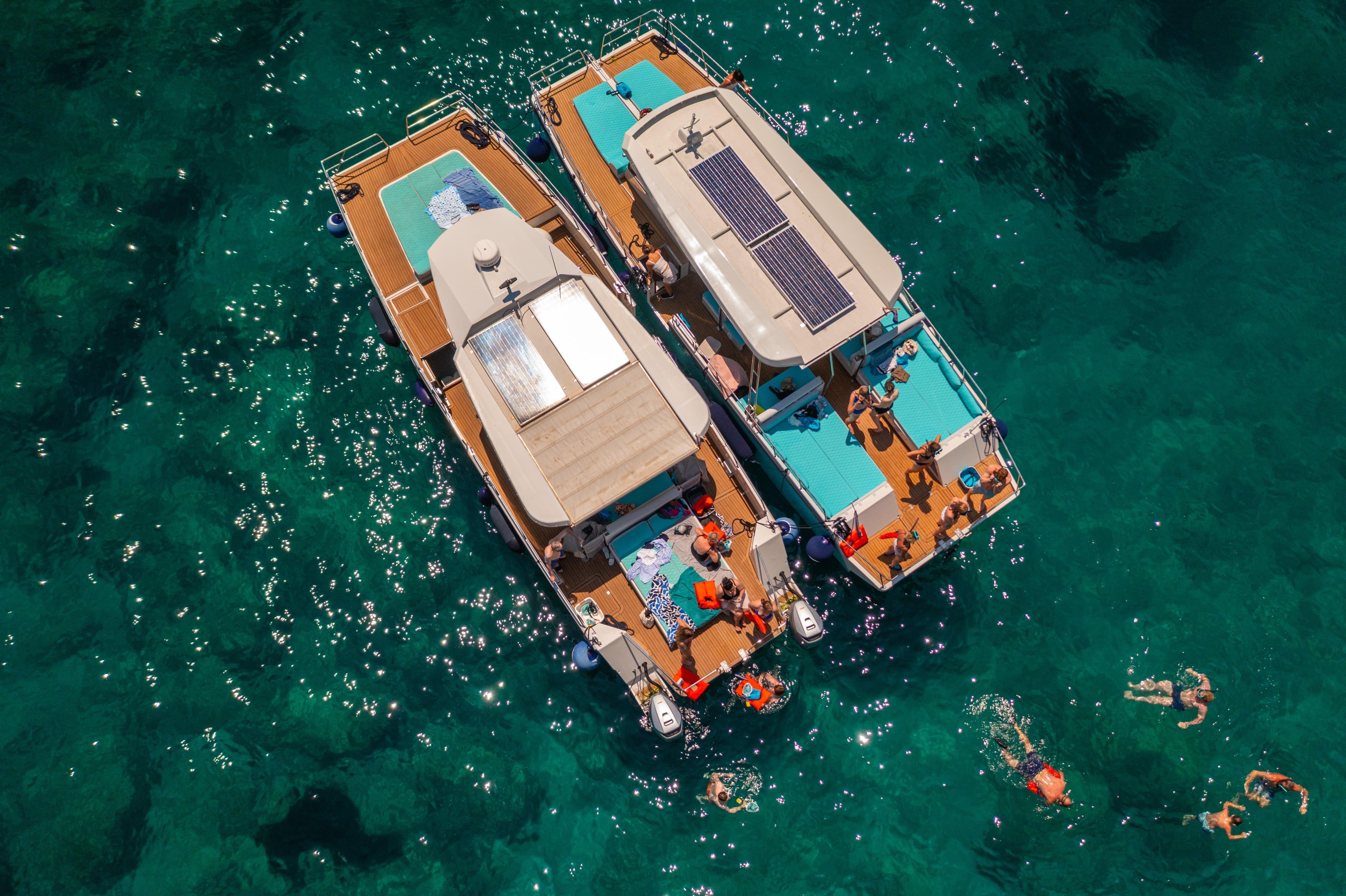Blue Cave Catamaran Adventure with Snorkeling