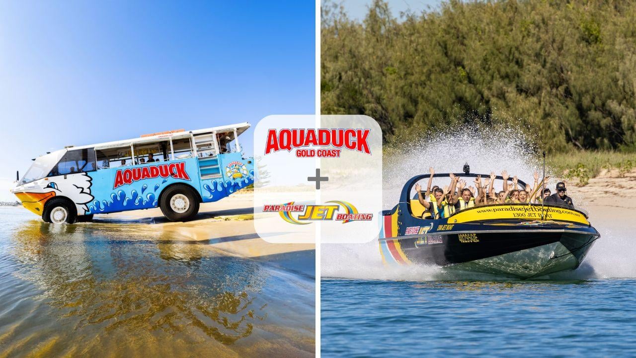 Aquaduck Amphibious Tour + Paradise Jet Boat Combo