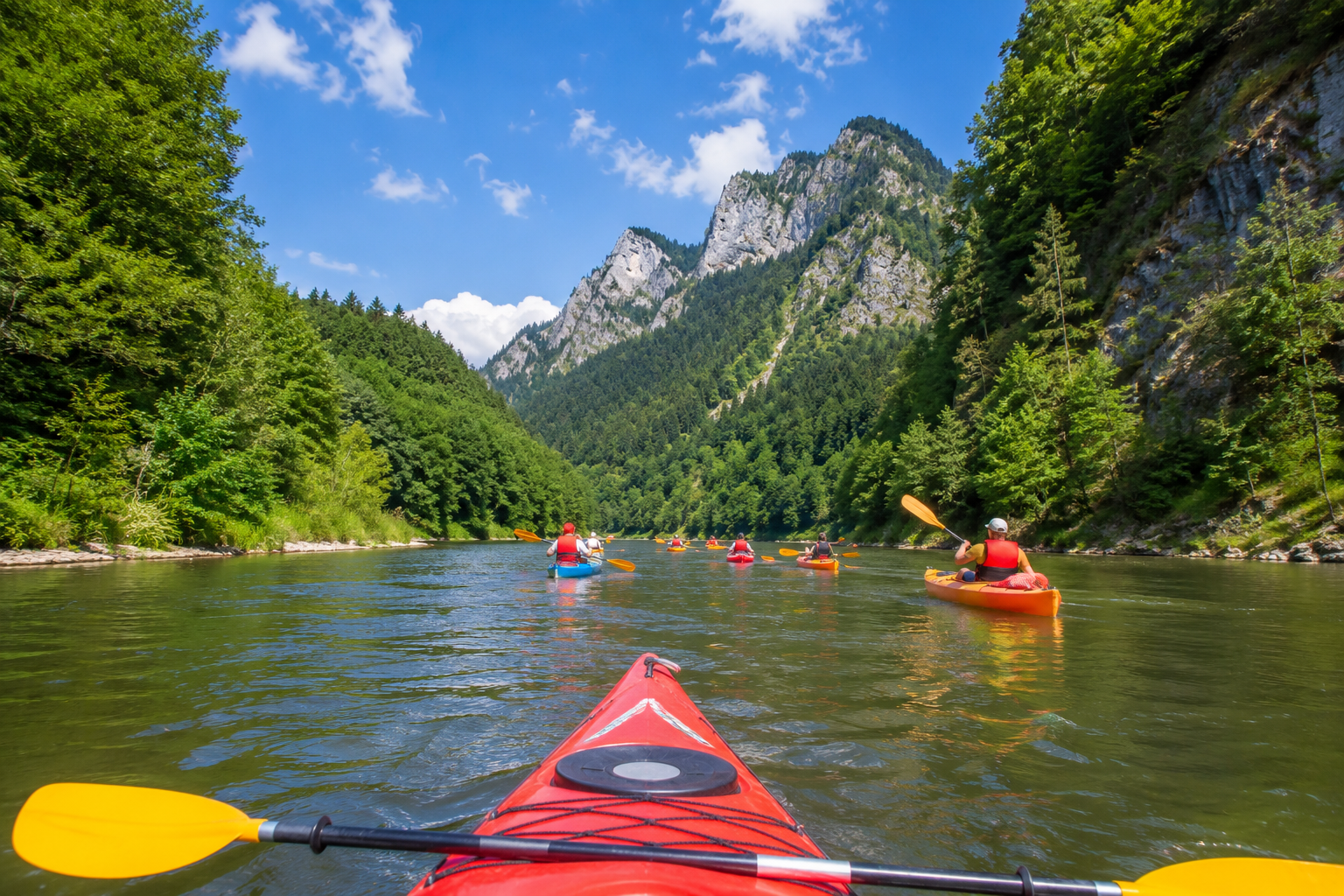 Dunajec Kayaking, Medieval Castle & Thermal Springs Day Trip