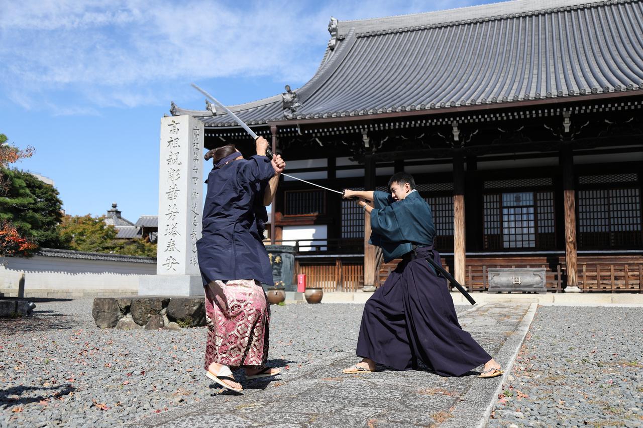 Kyoto Samurai & Kimono Experience at Myokaku-ji Temple
