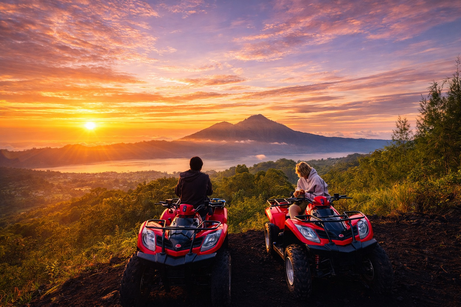 Mount Batur ATV Sunrise, Breakfast & Hot Spring Adventure