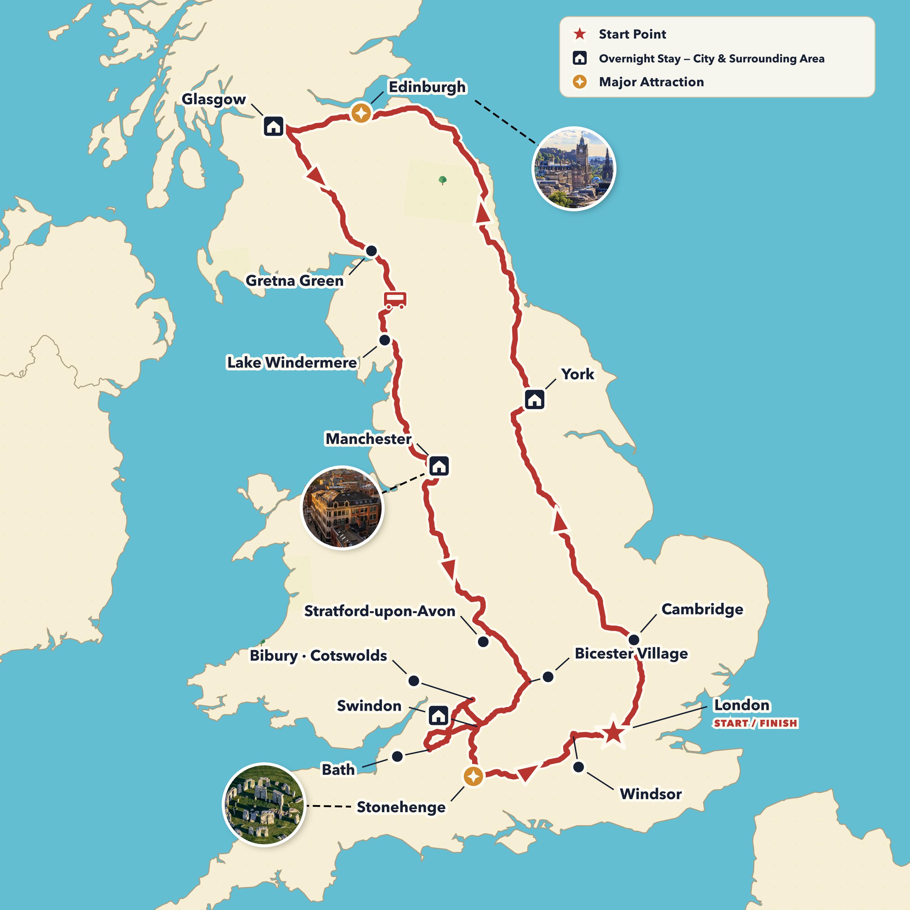 7-Day England & Scotland Guided Tour from London