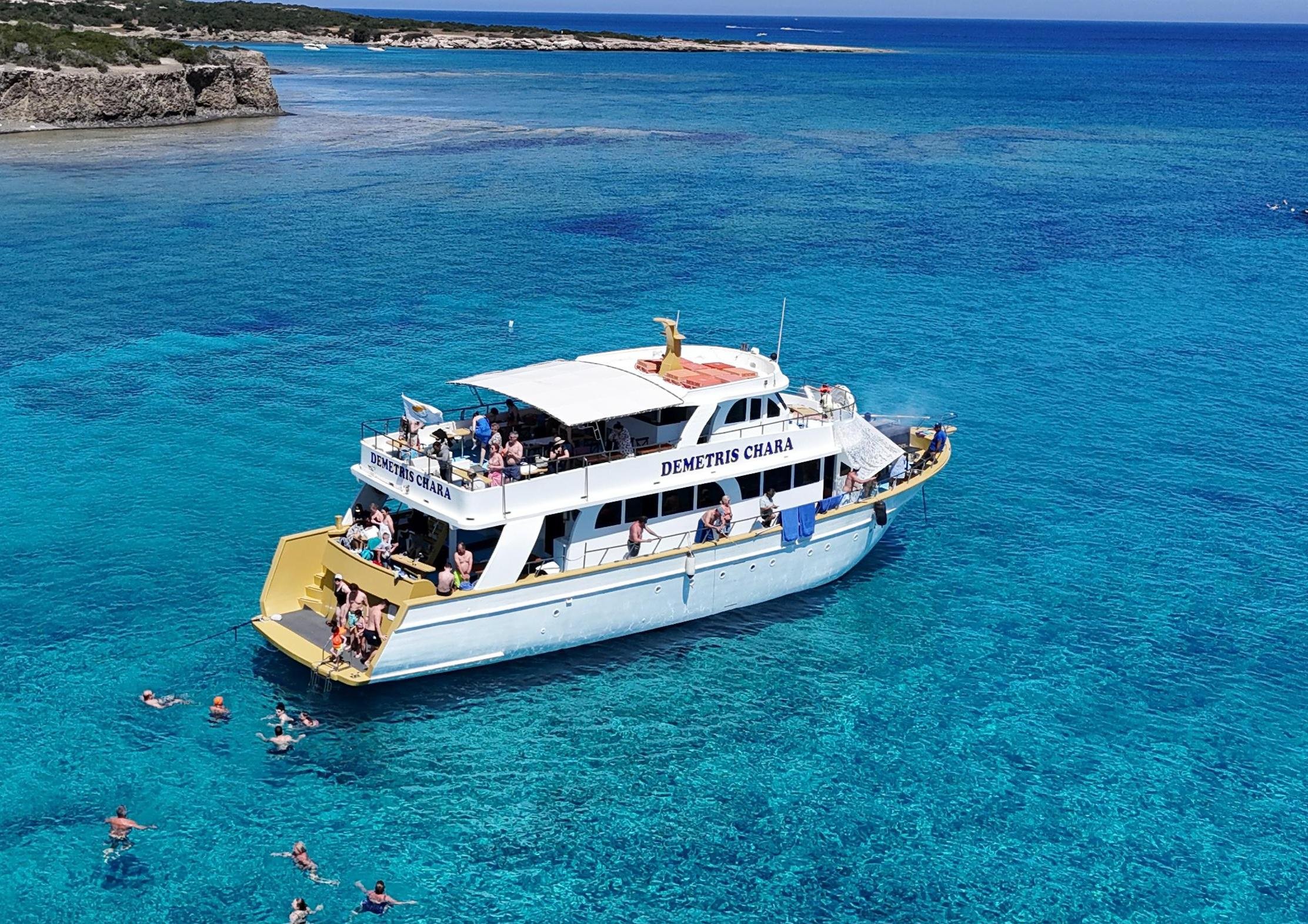 Paphos to Blue Lagoon BBQ Boat Trip with Hotel Transfers