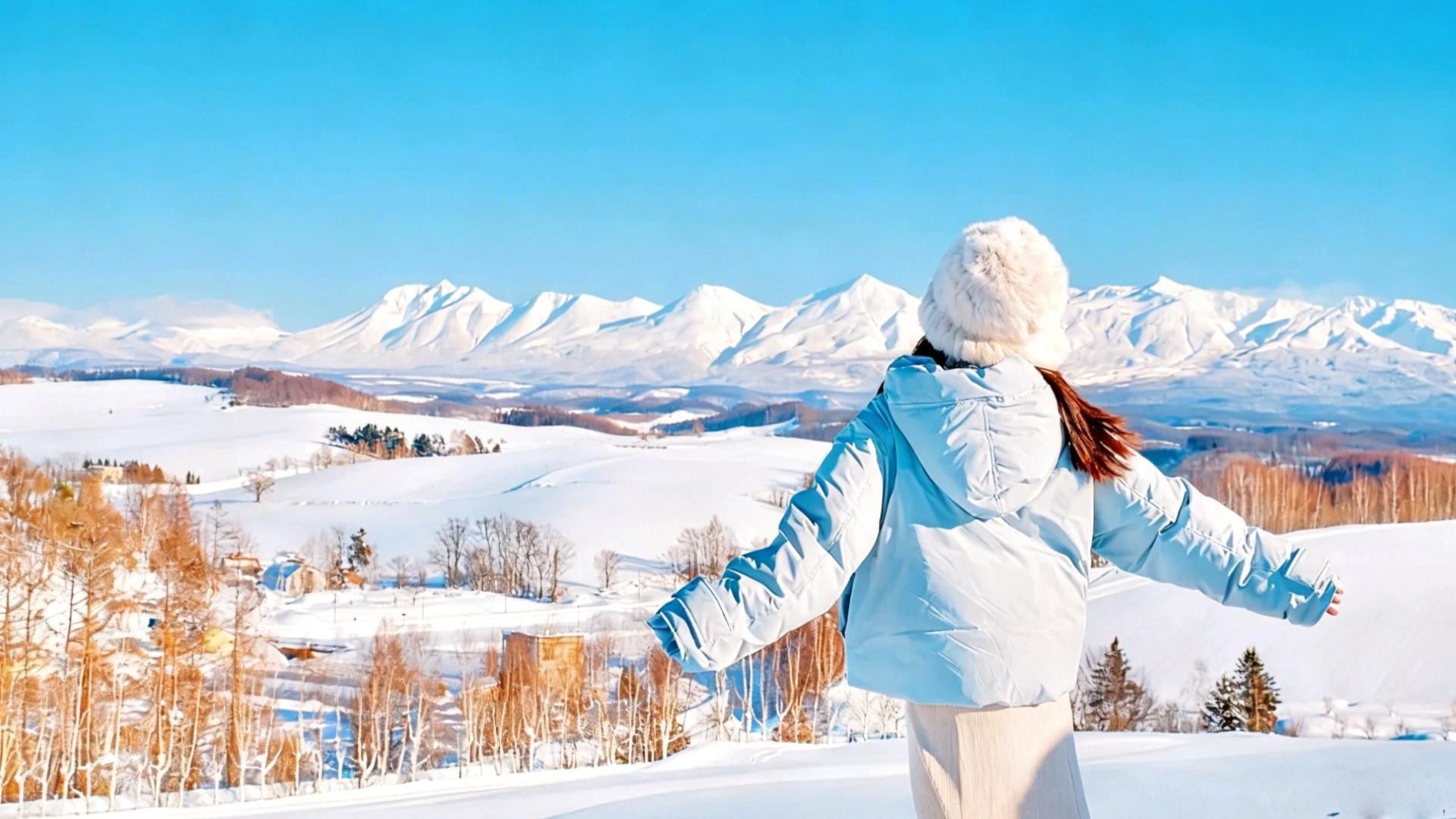 Hokkaido Winter Wonderland: Shikisai no Oka & Blue Pond Illumination Day Tour