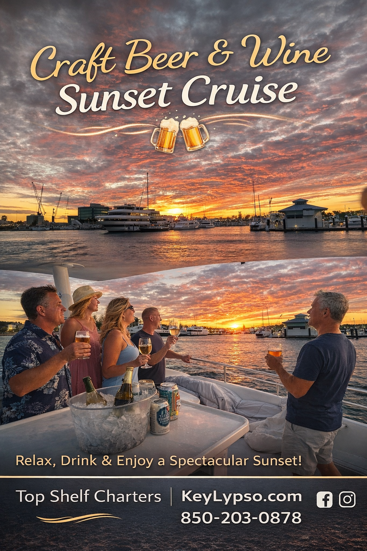 West Palm Beach Sunset Cruise with Craft Beverages
