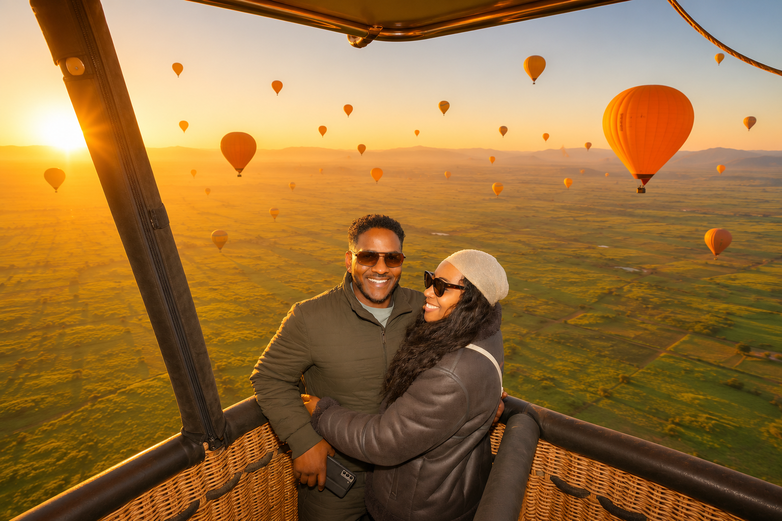 Hot Air Balloon Adventure with Berber Breakfast & Camel Experience