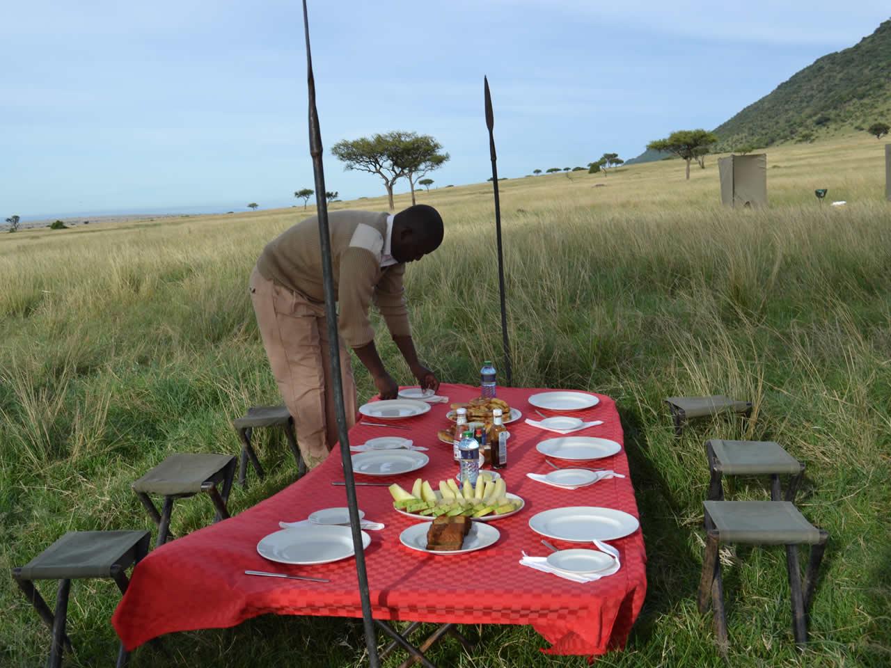 Maasai Mara Hot Air Balloon Safari with Bush Breakfast