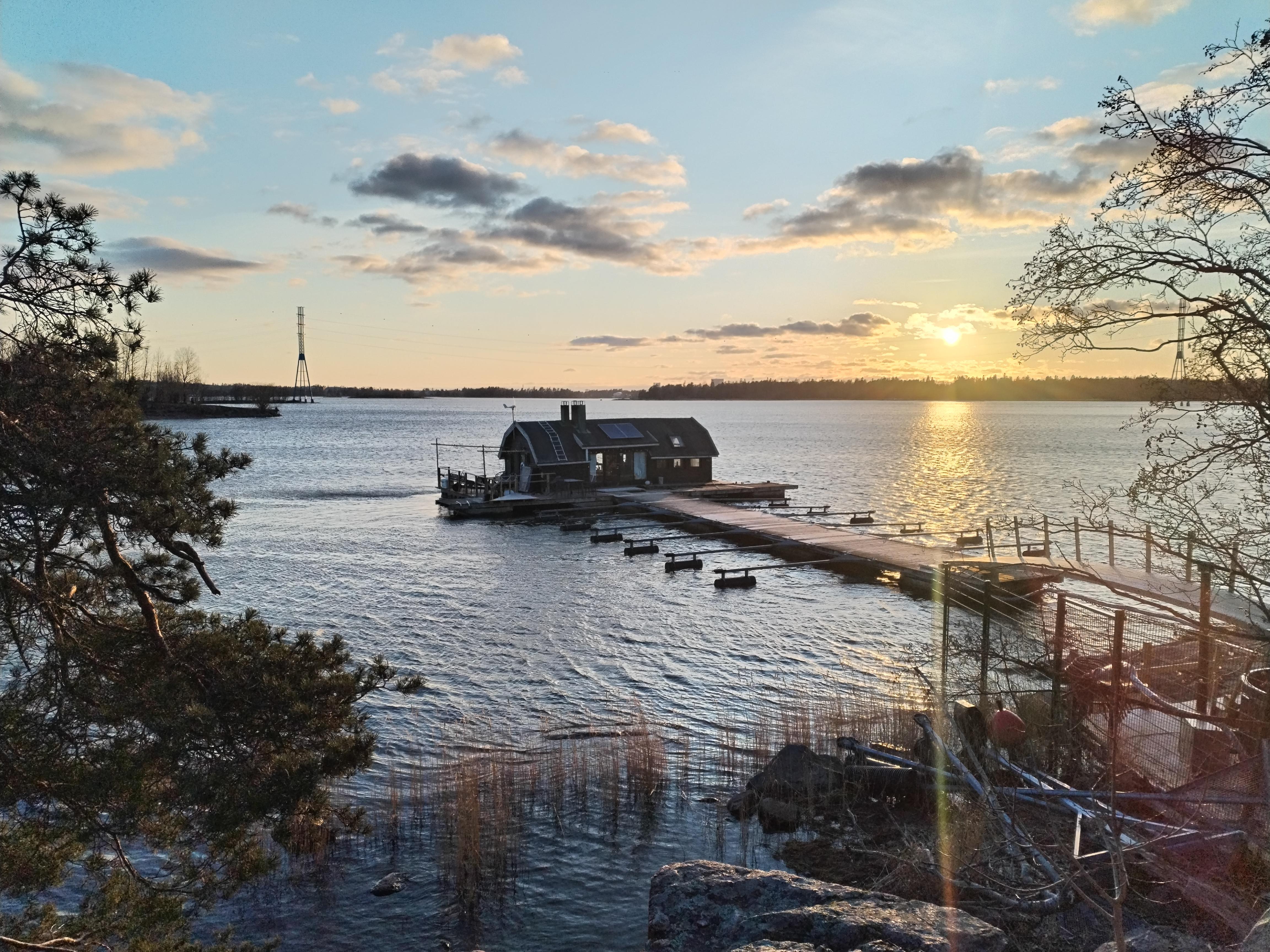 Traditional Finnish Floating Sauna Experience
