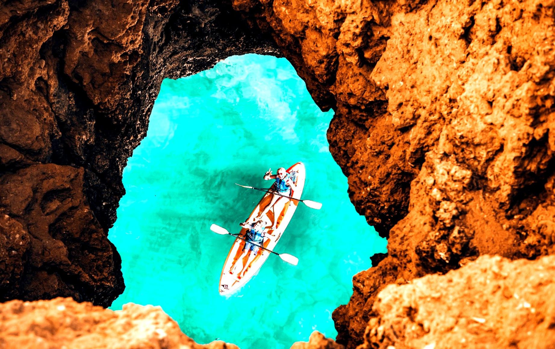 Albufeira Sea Caves & Hidden Beaches Kayak Tour