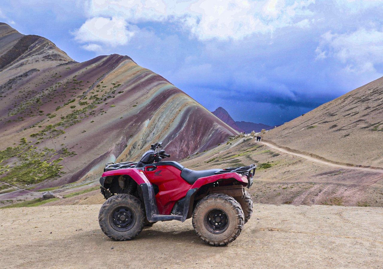 From Cusco: ATV to Rainbow Mountain or Red Valley with Meal