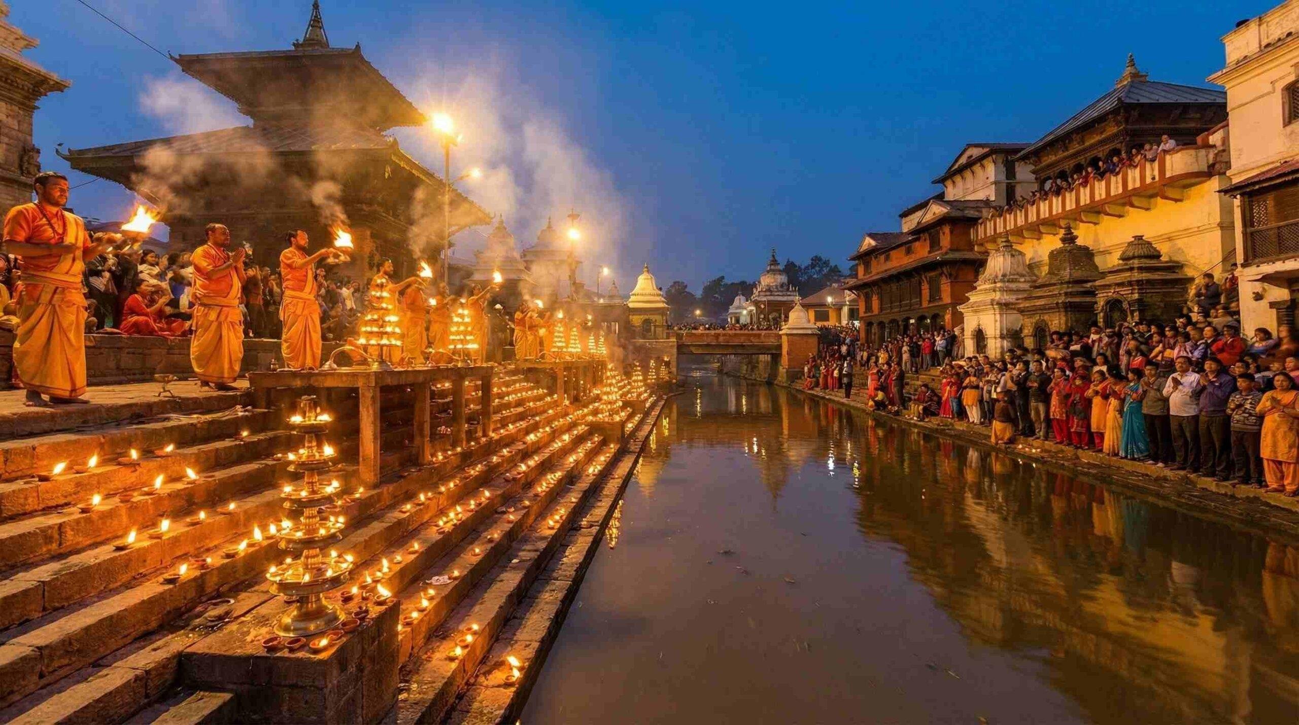 Kathmandu: Pashupatinath Temple Sunset Aarati Ritual