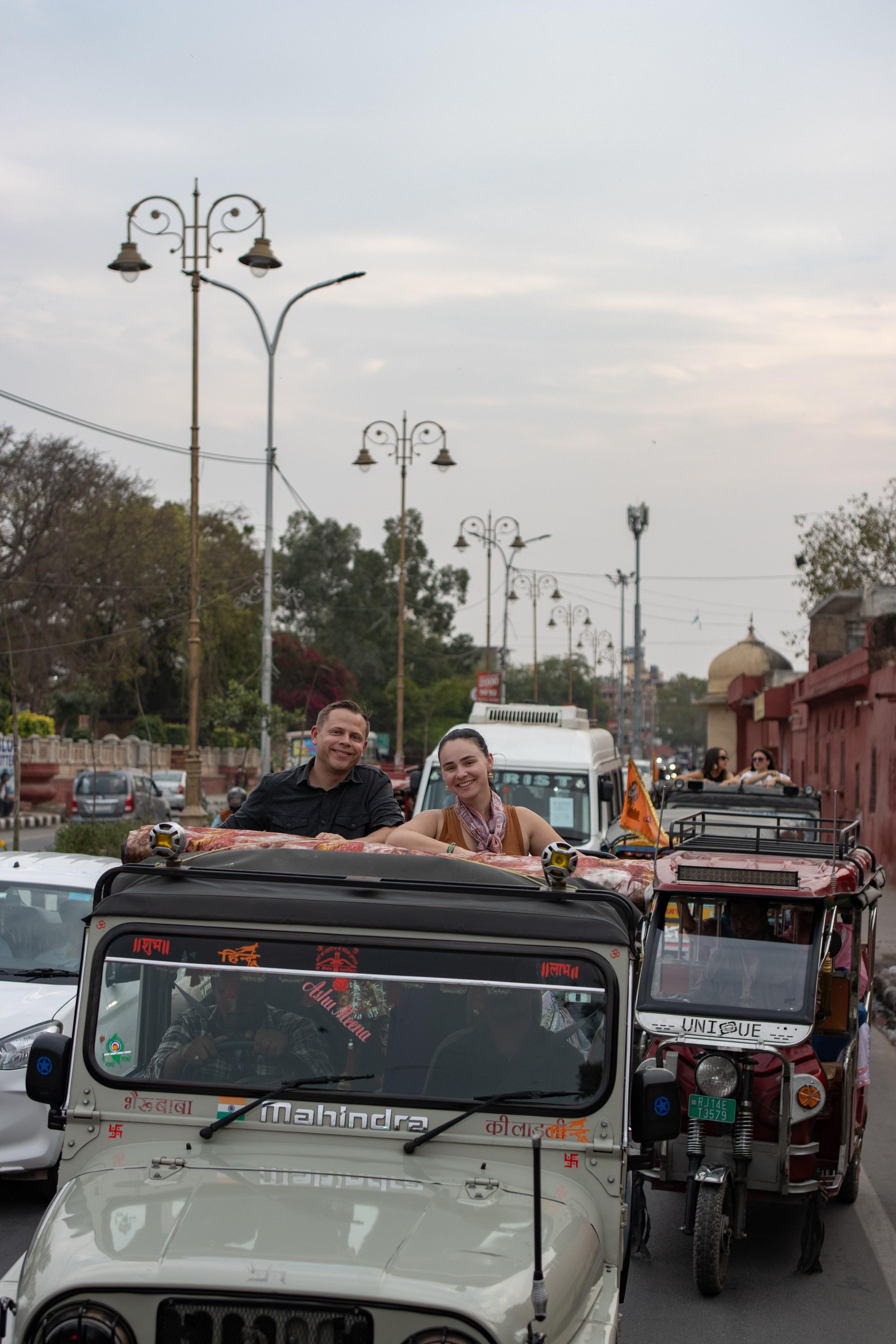 Jaipur After Dark: Private Open-Air Jeep Safari
